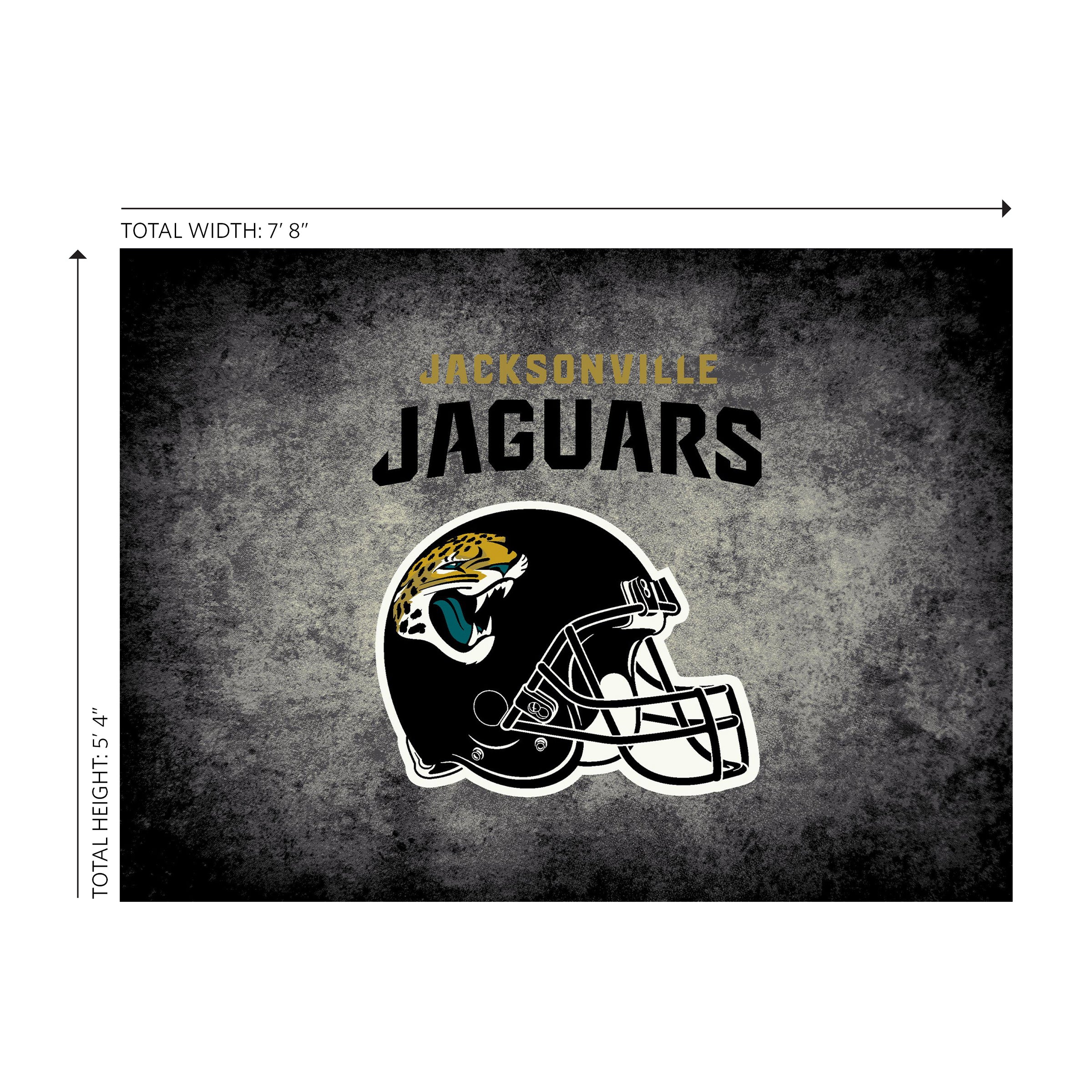 Jacksonville Jaguars 6x8 Distressed Rug