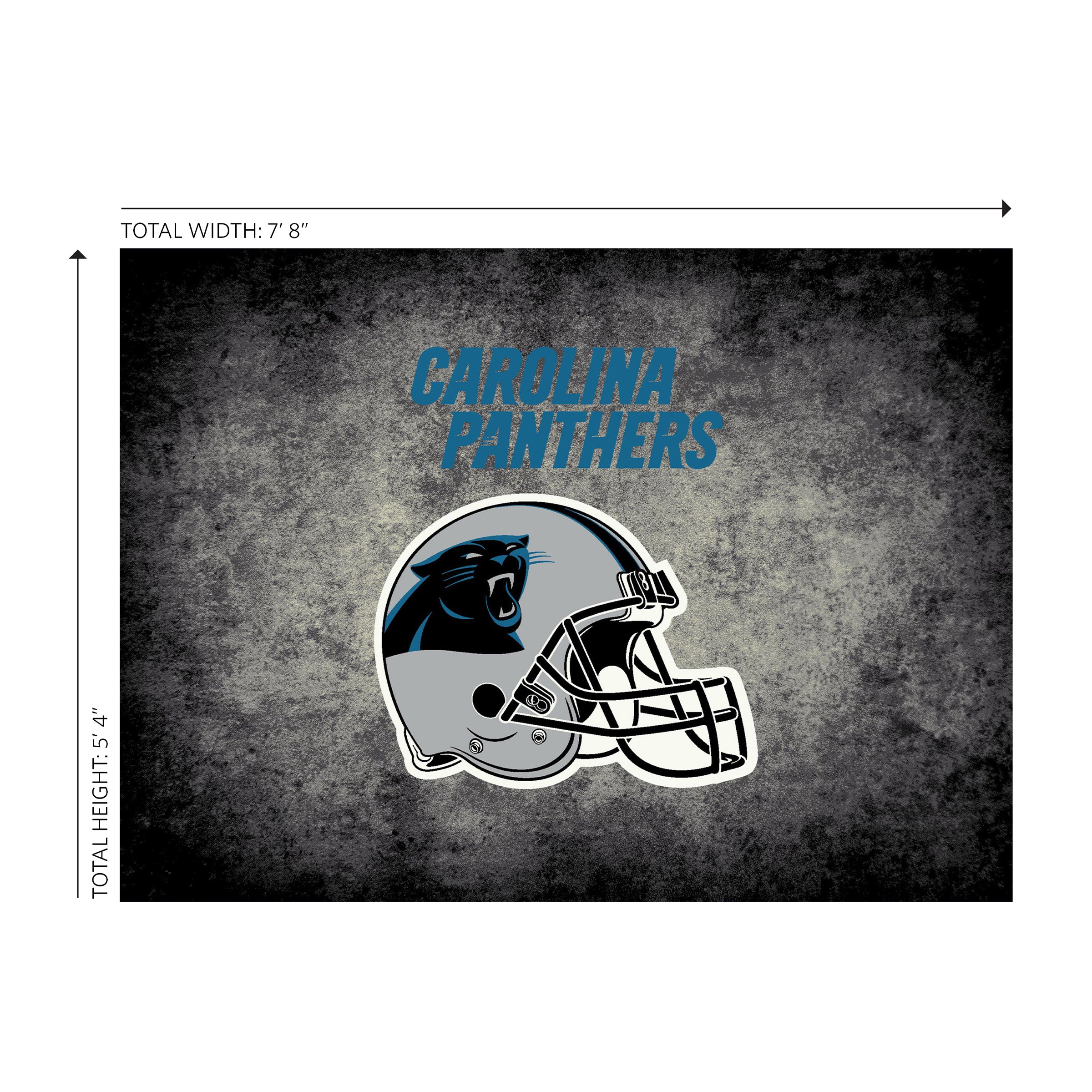 Carolina Panthers 6x8 Distressed Rug