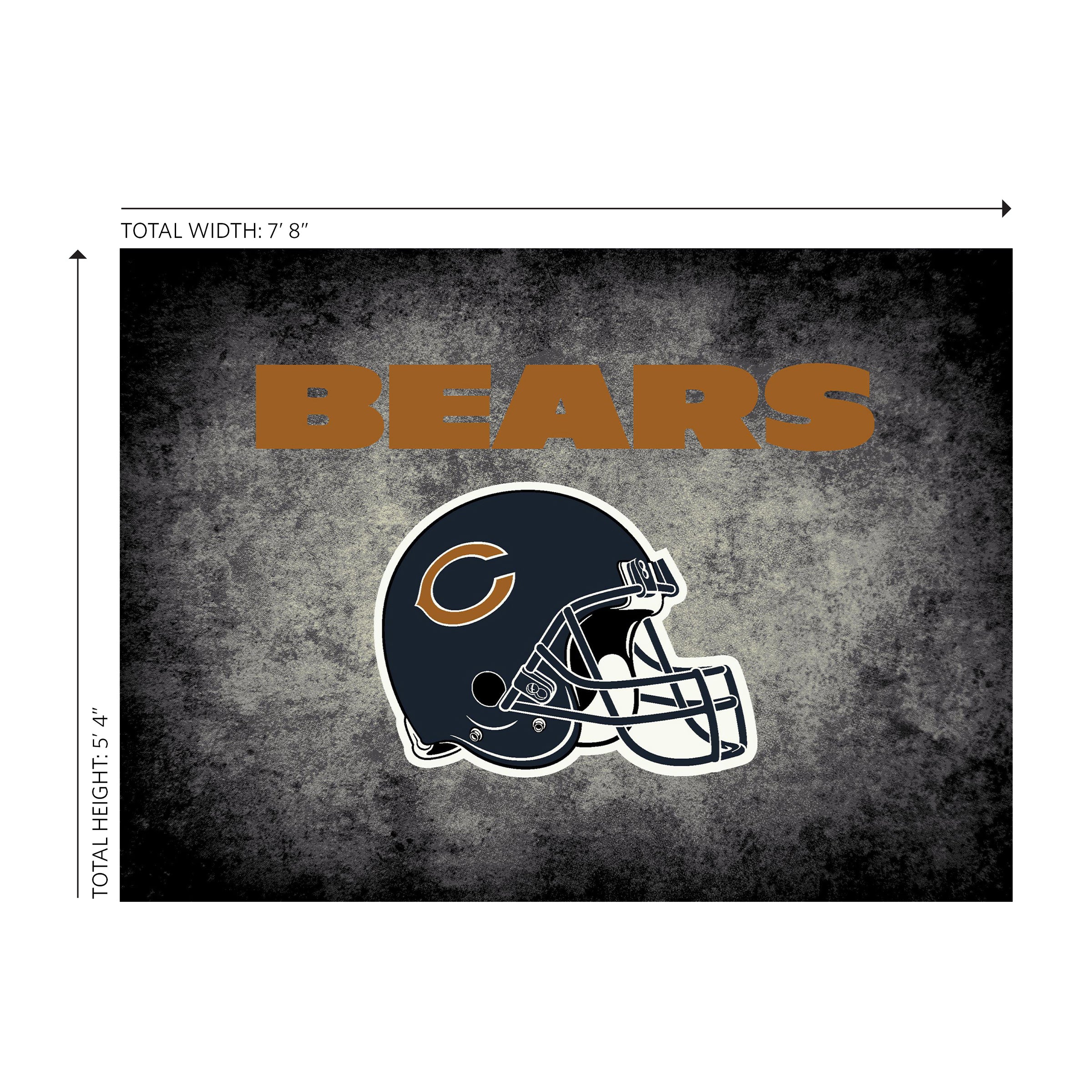 Chicago Bears 6x8 Distressed Rug