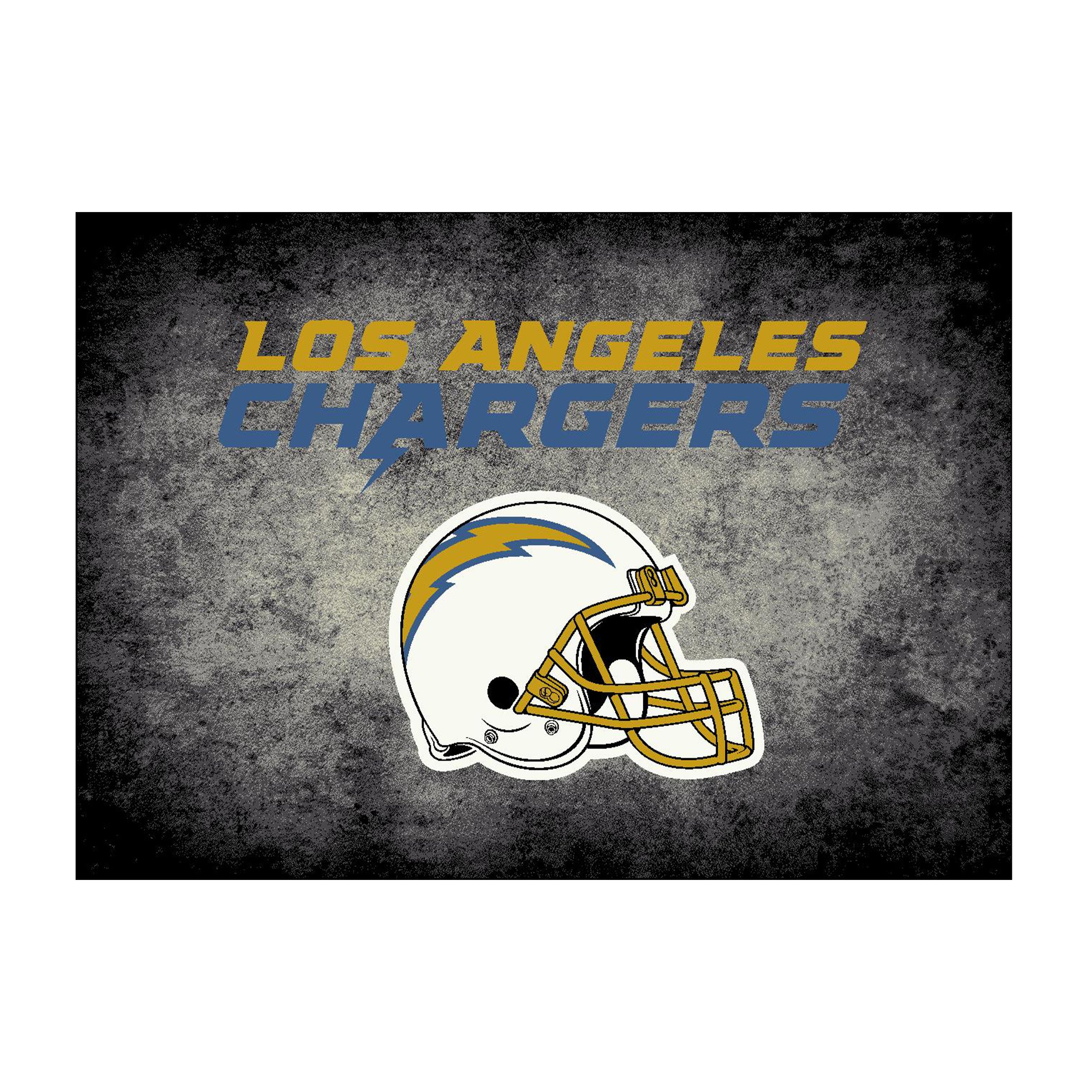 Los Angeles Chargers 6x8 Distressed Rug