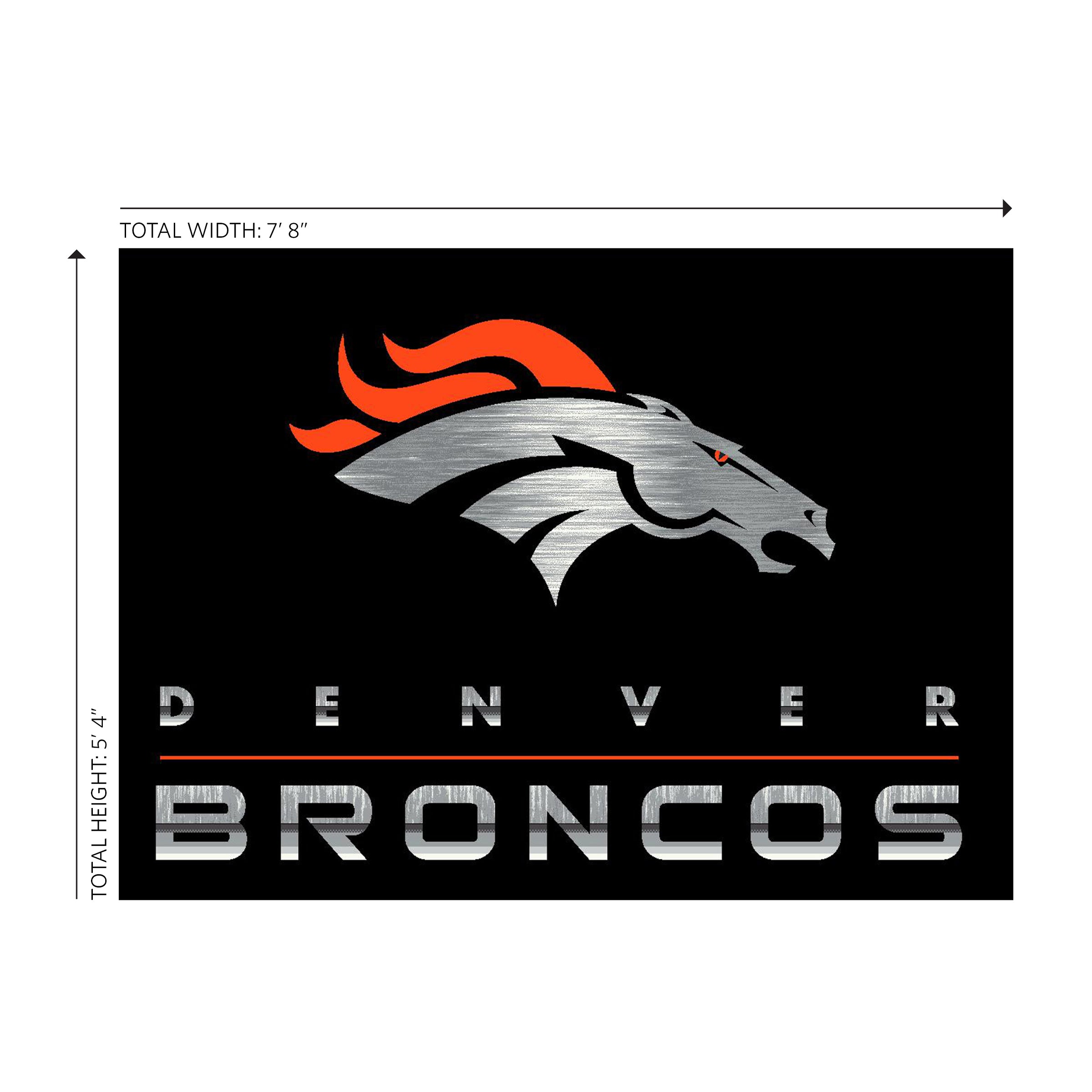 Denver Broncos 6x8 Chrome Rug