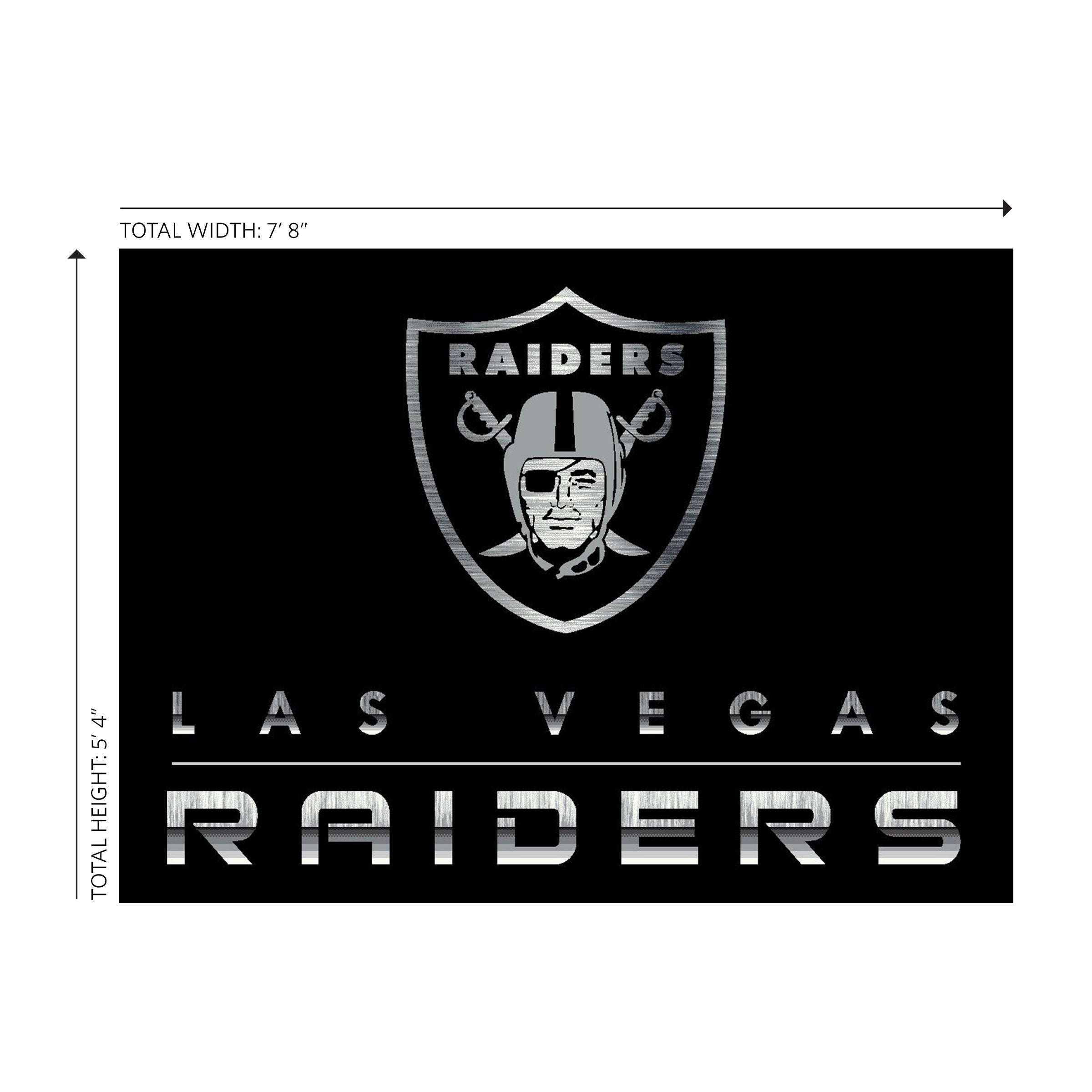 Las Vegas Raiders 6x8 Chrome Rug