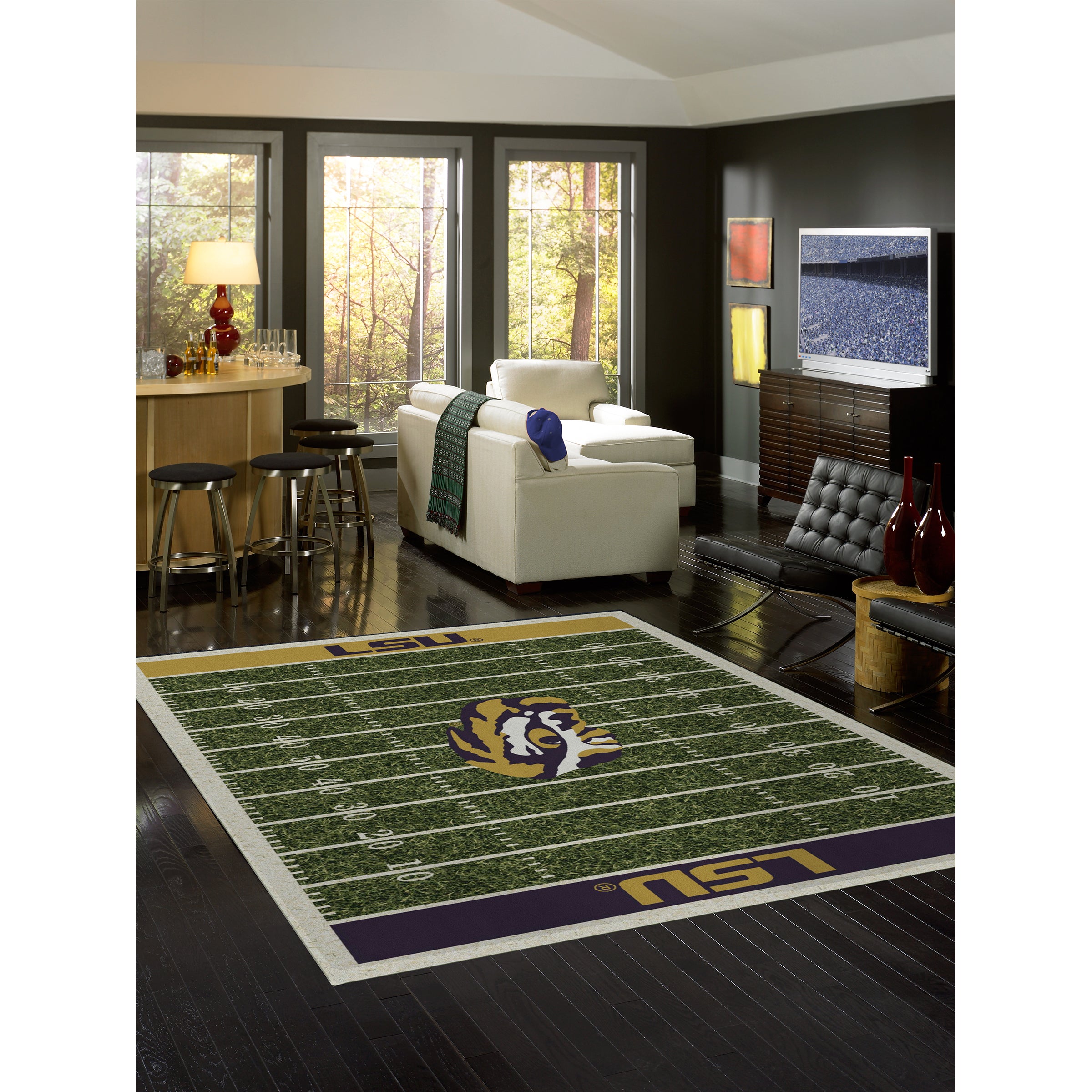 Louisiana State University 8x11 Homefield Rug