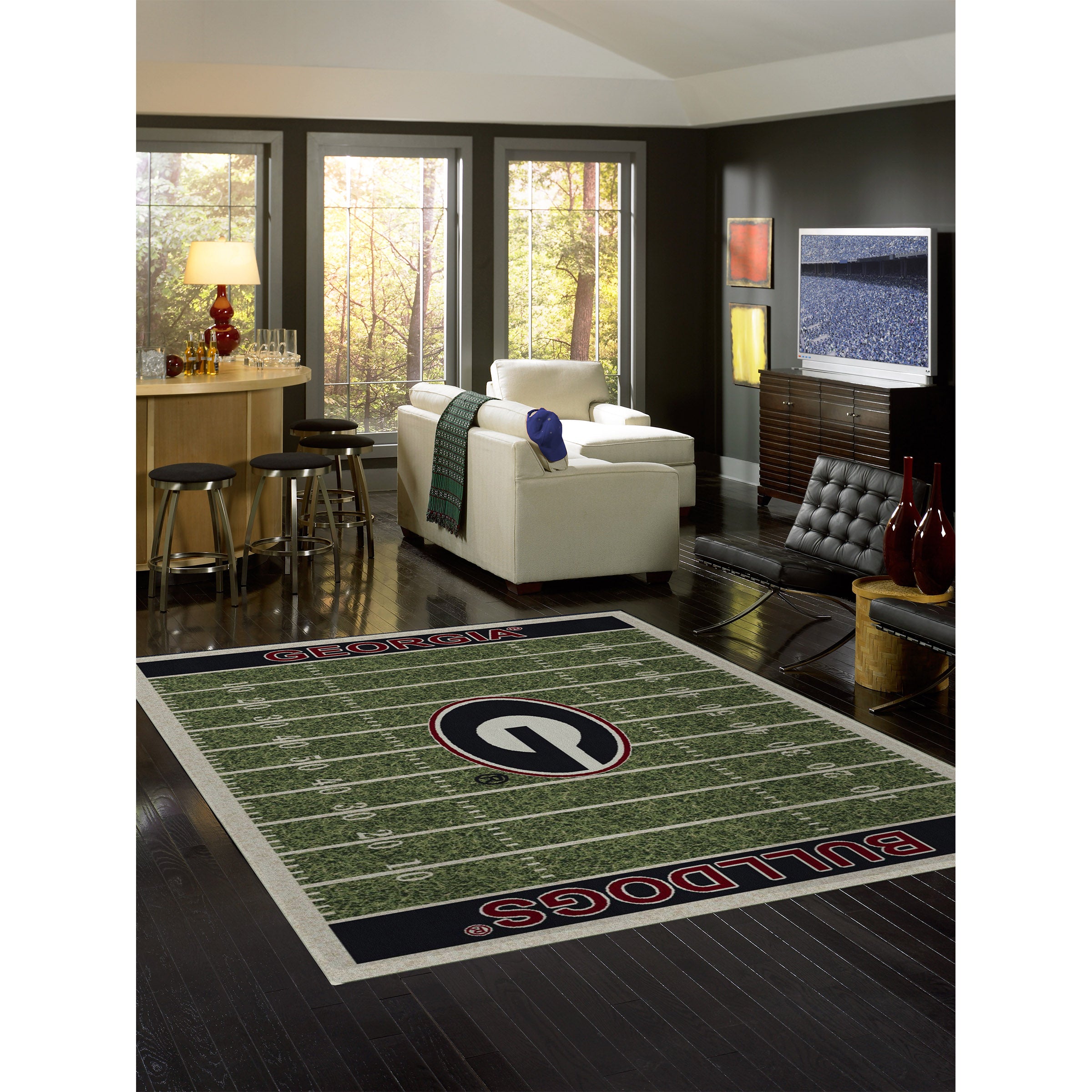 University Of Georgia 8x11 Homefield Rug