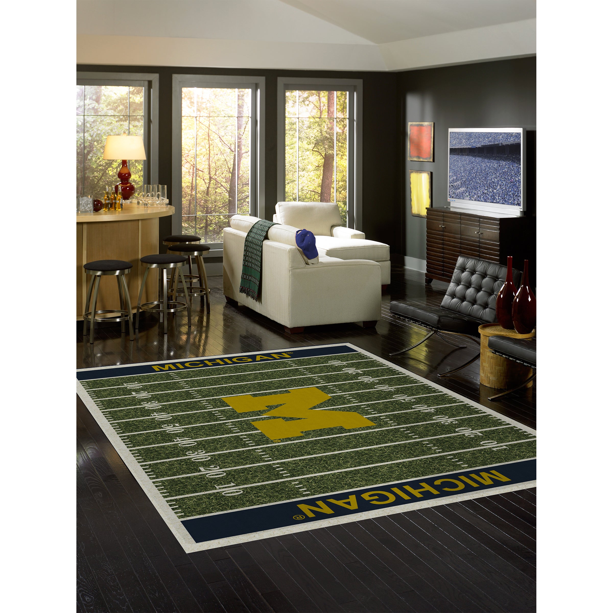 University Of Michigan 8x11 Homefield Rug