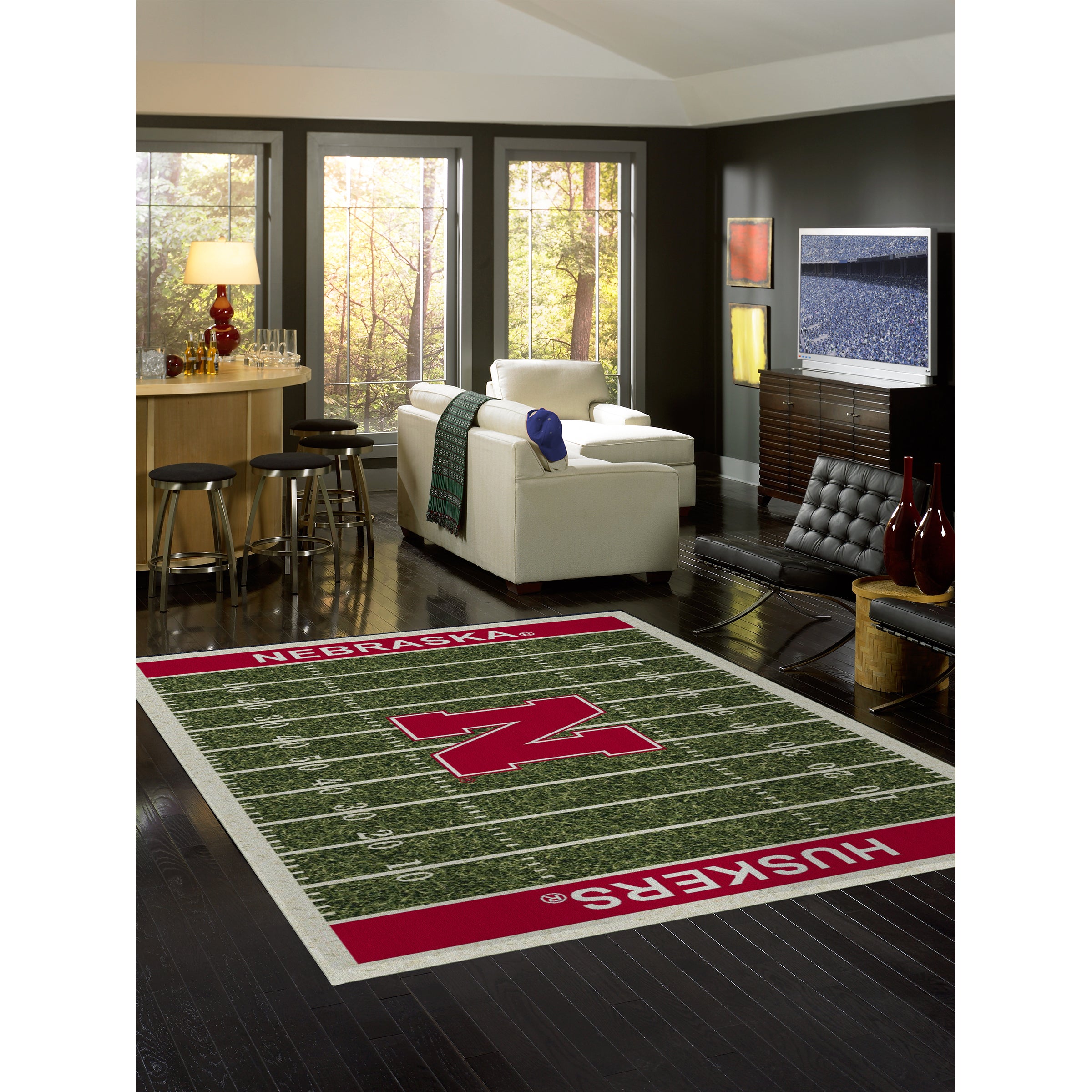 University Of Nebraska 8x11 Homefield Rug