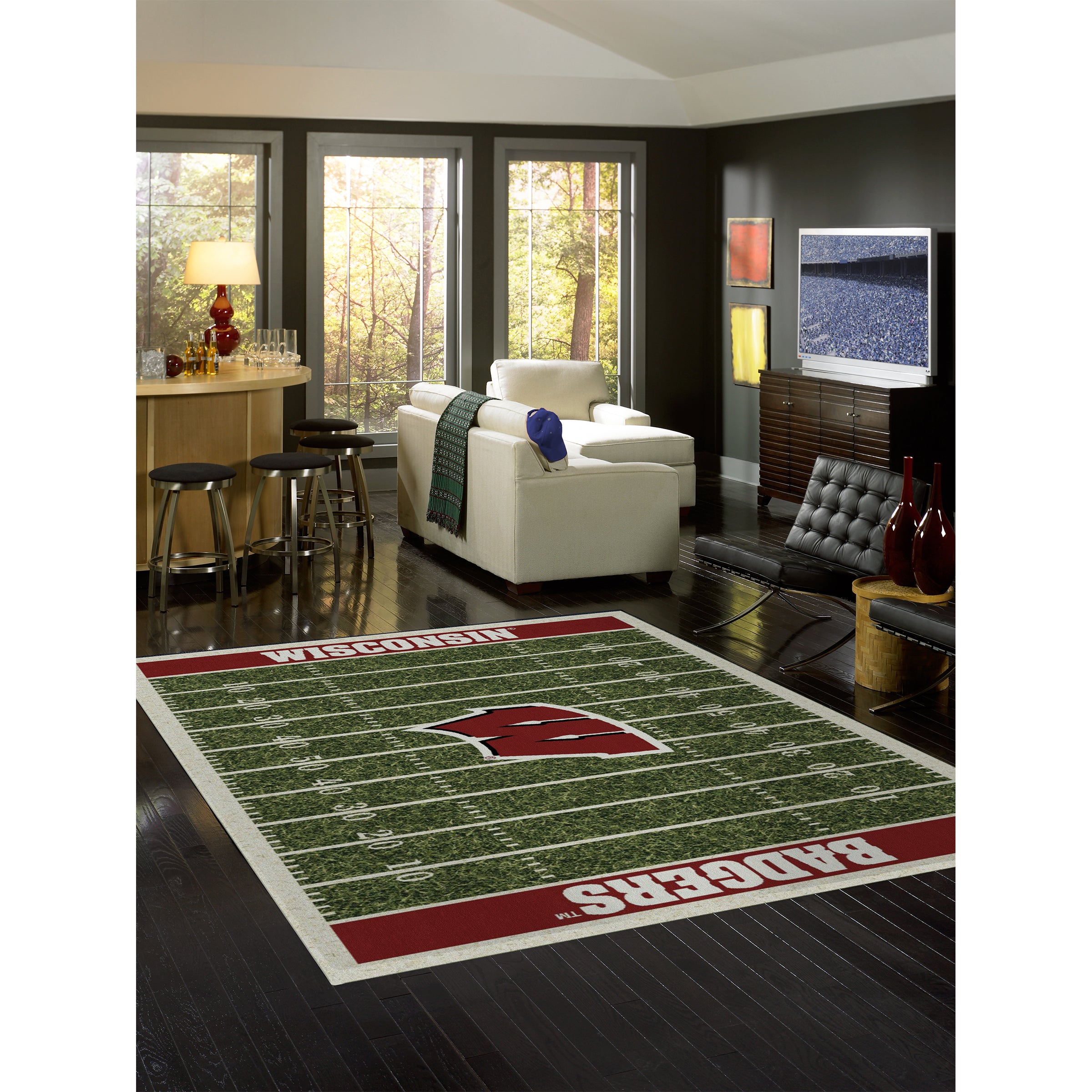 University Of Wisconsin 8x11 Homefield Rug