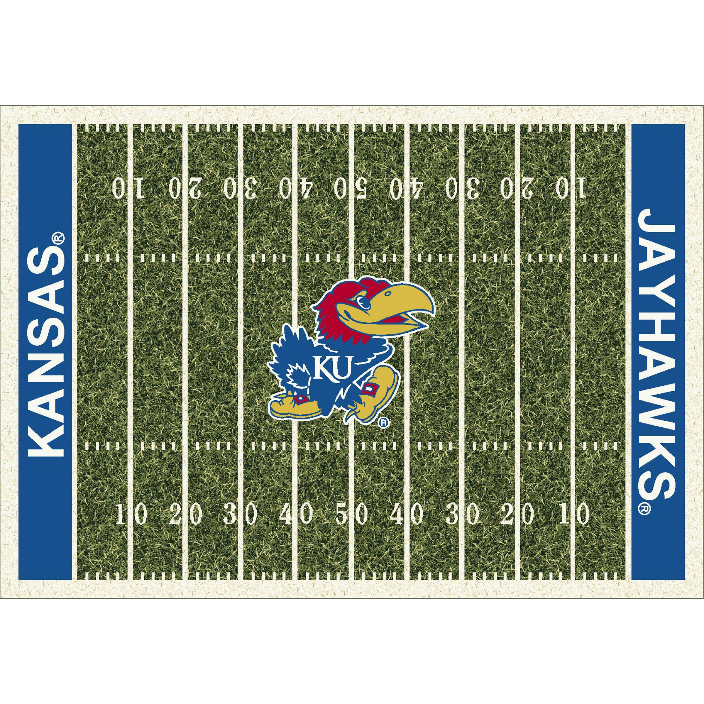 University Of Kansas  8x11 Homefield Rug