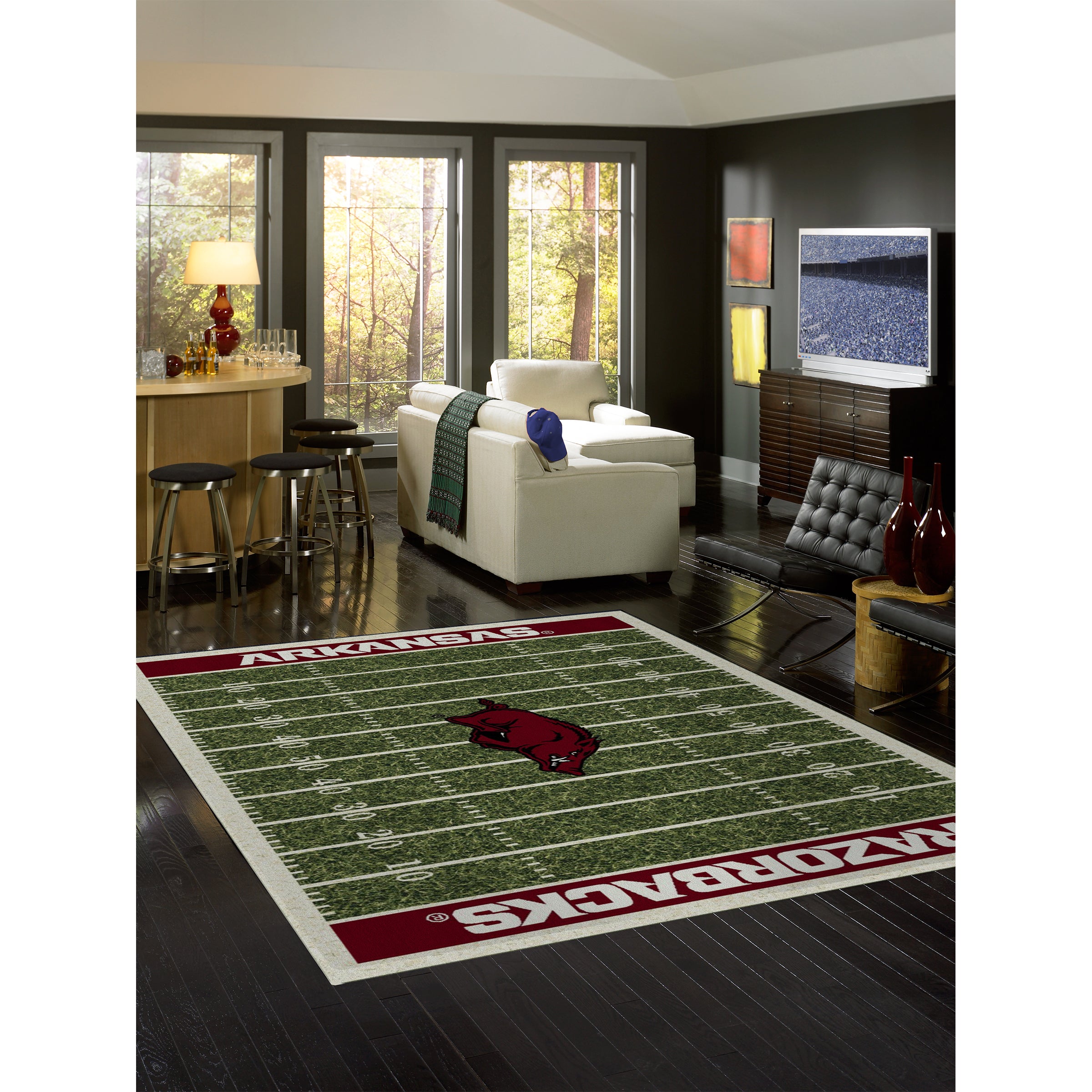 University Of Arkansas  8x11 Homefield Rug