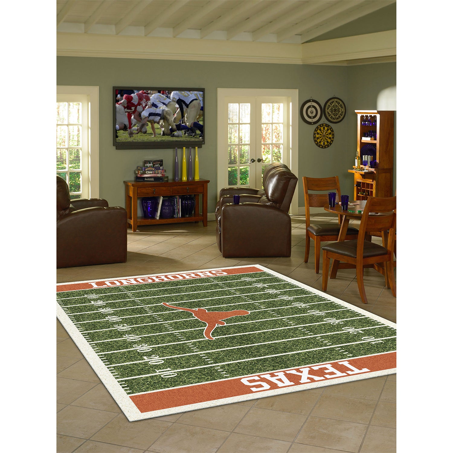 University of Texas  8x11 Homefield Rug