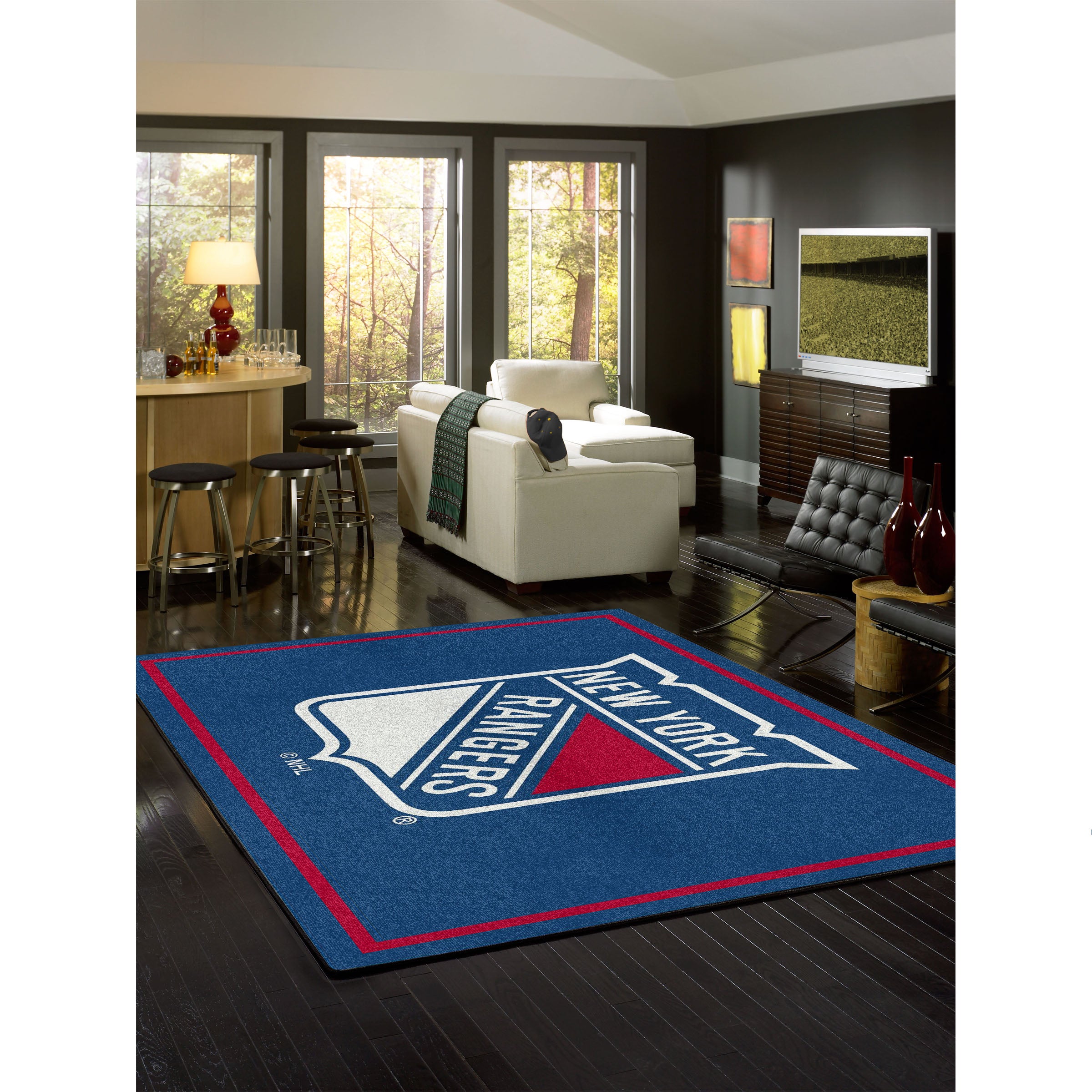 New York Rangers 8x11 Spirit Rug