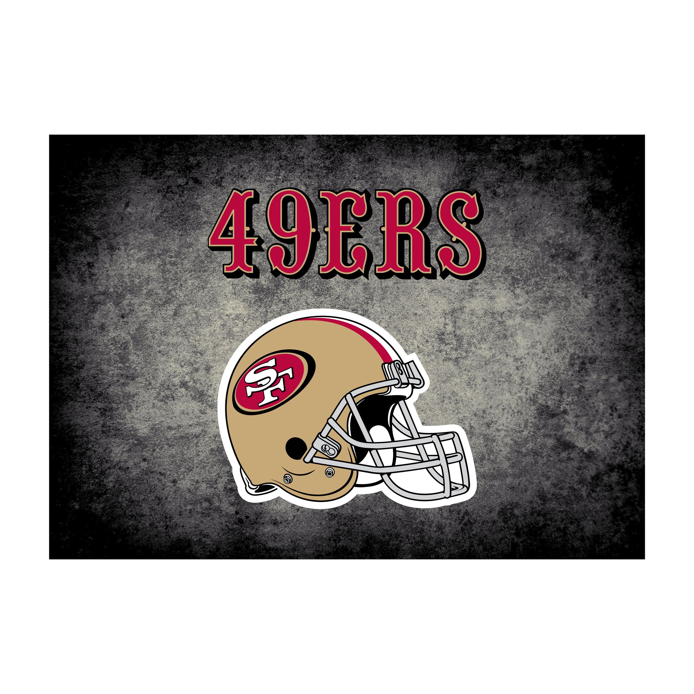 San Francisco 49ers 8x11 Distressed Rug