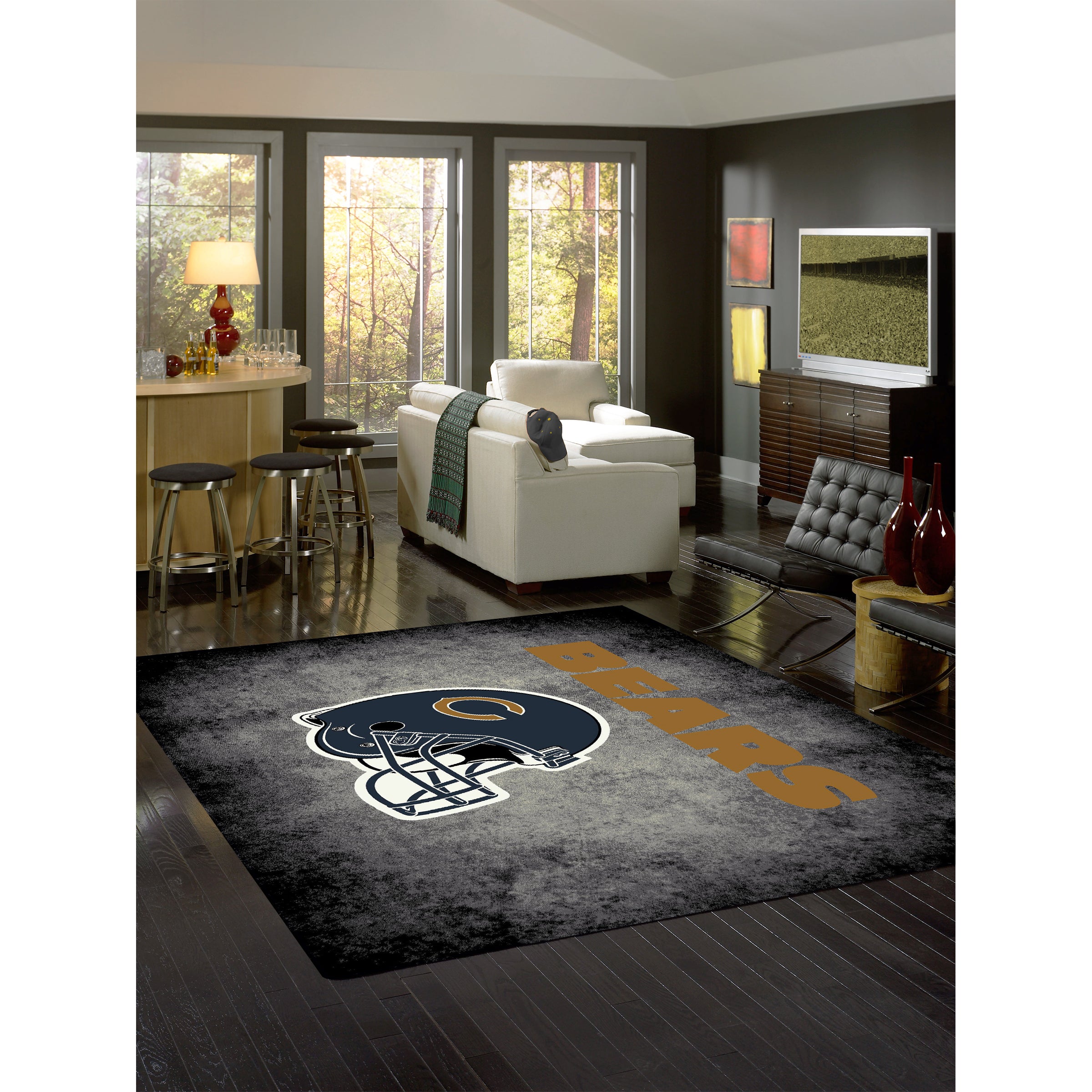 Chicago Bears 8x11 Distressed Rug