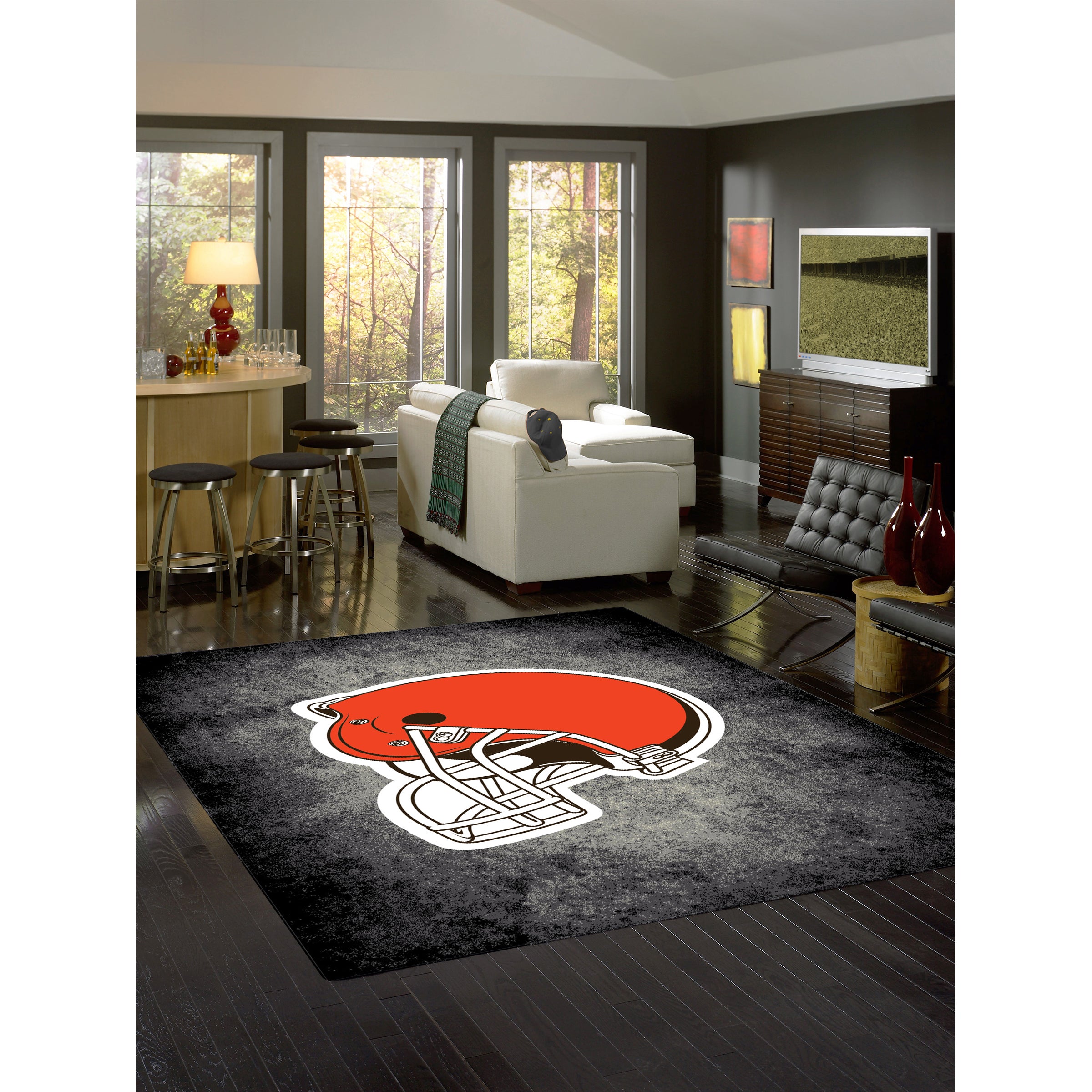 Cleveland Browns 8x11 Distressed Rug