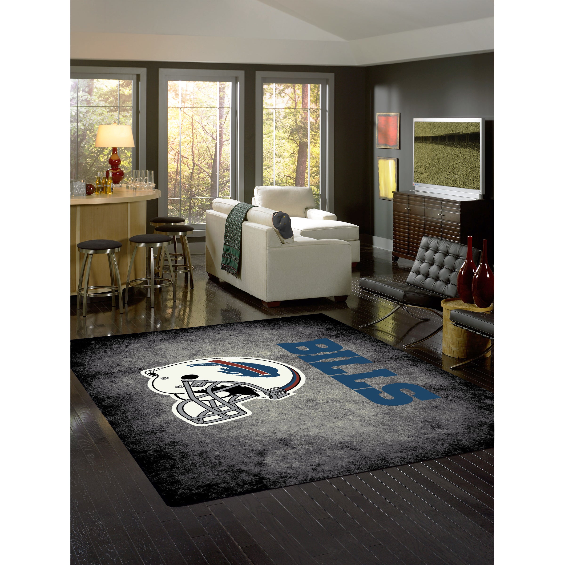 Buffalo Bills 8x11 Distressed Rug