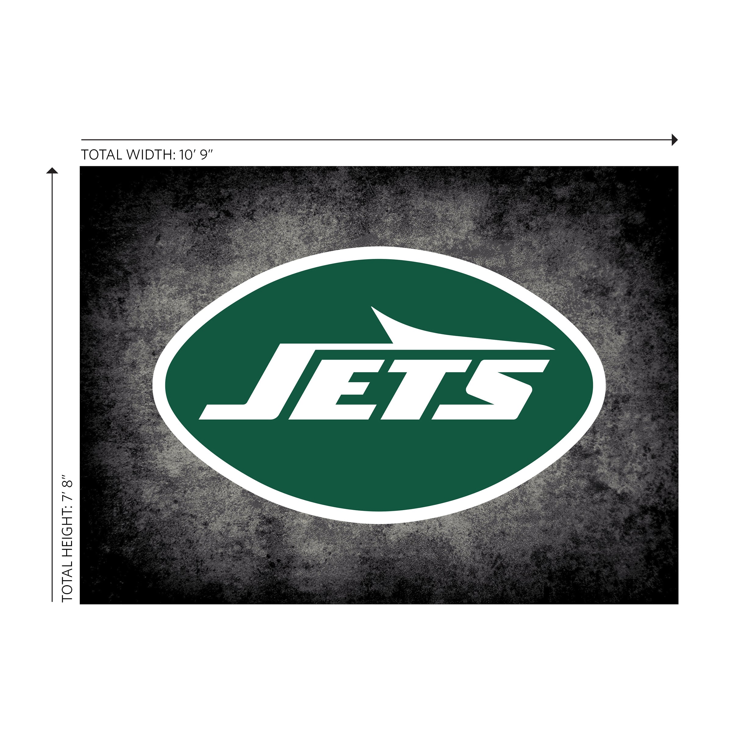 New York Jets 8x11 Distressed Rug