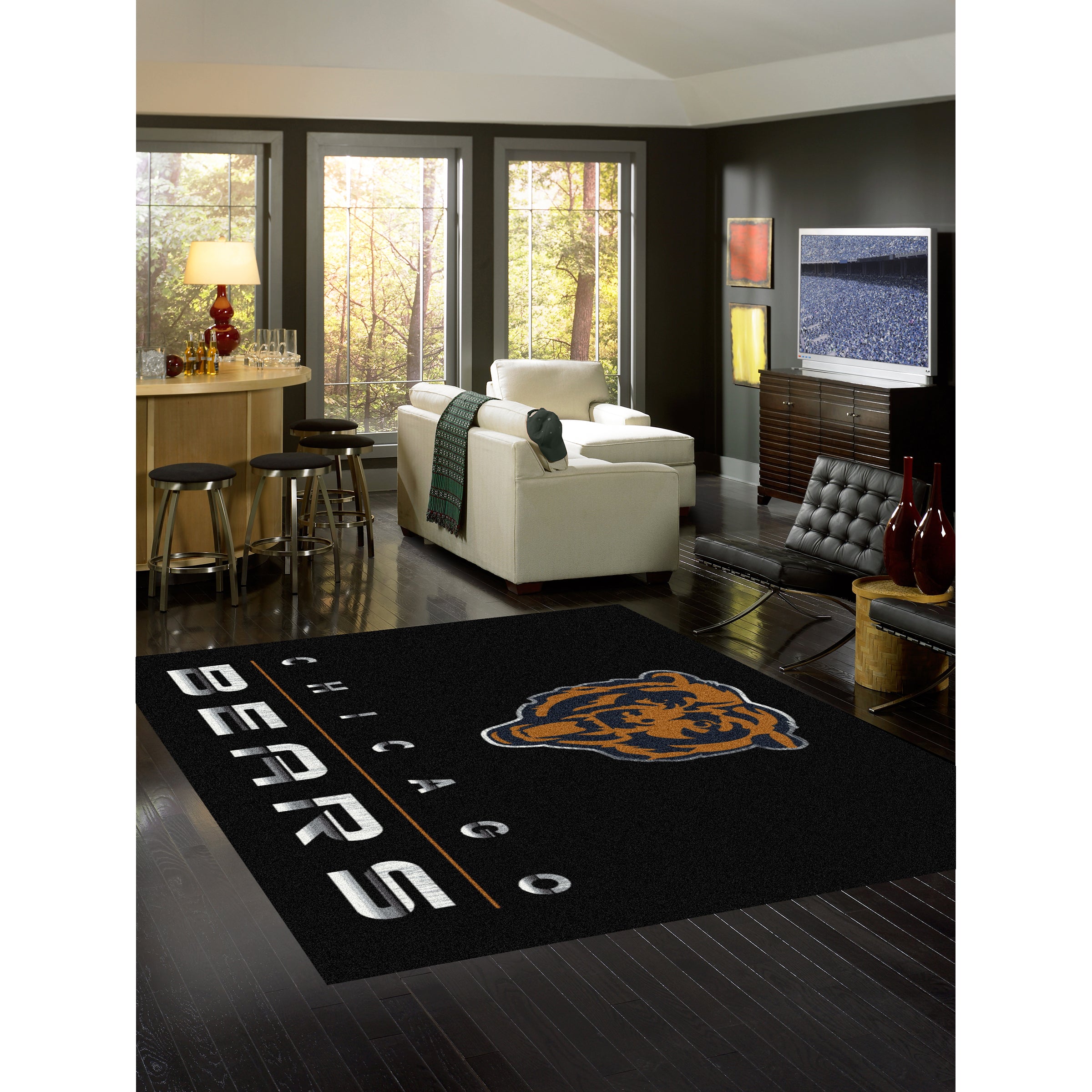 Chicago Bears 8x11 Chrome Rug