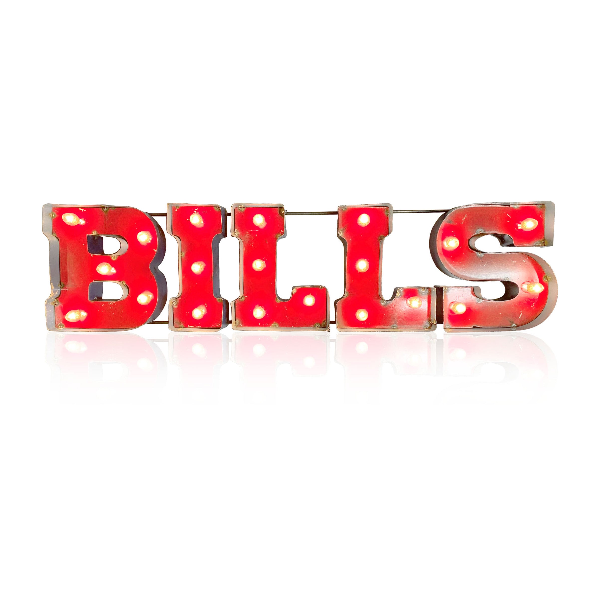 Buffalo Bills Lighted Recycled Metal Sign