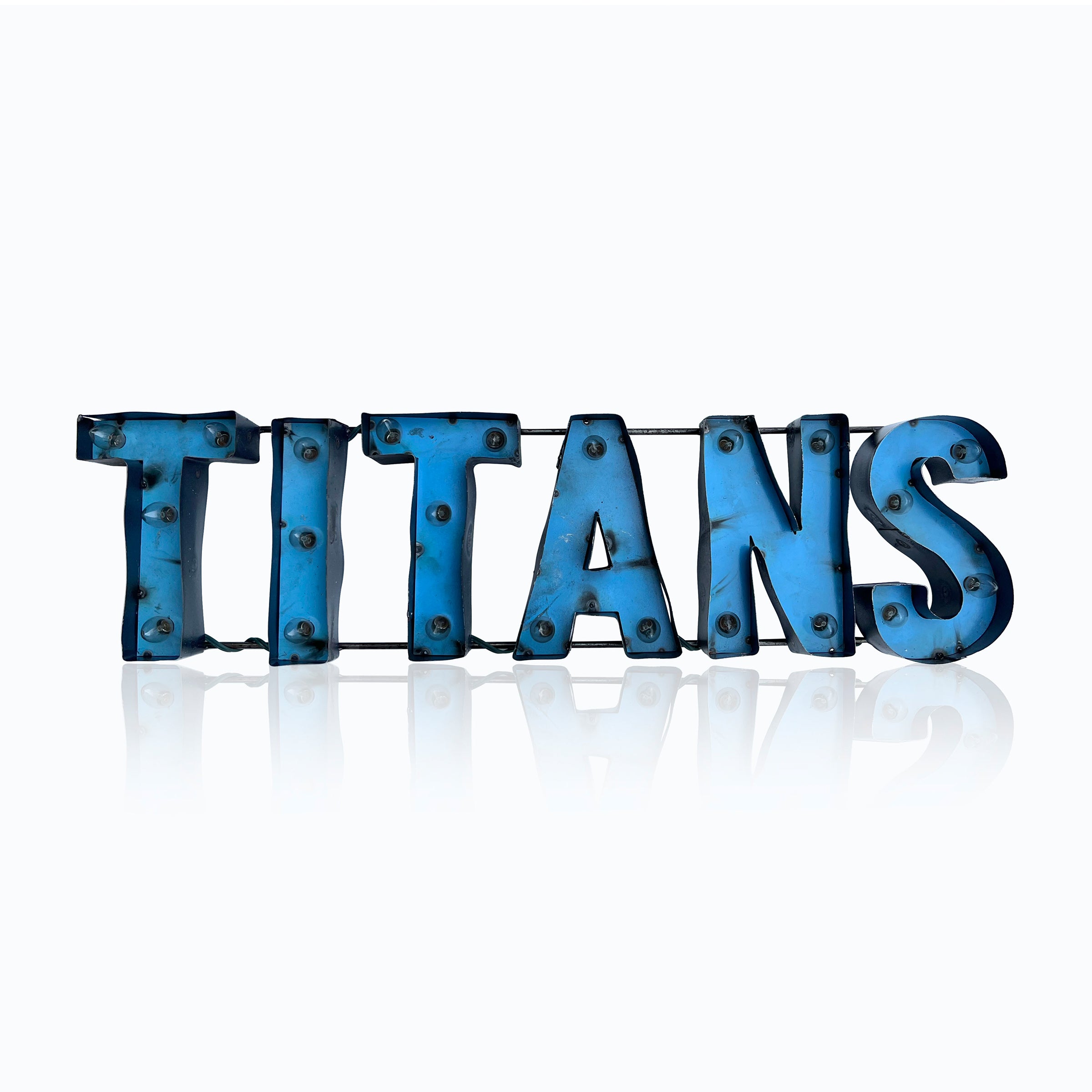 Tennesse Titans Lighted Recycled Metal Sign