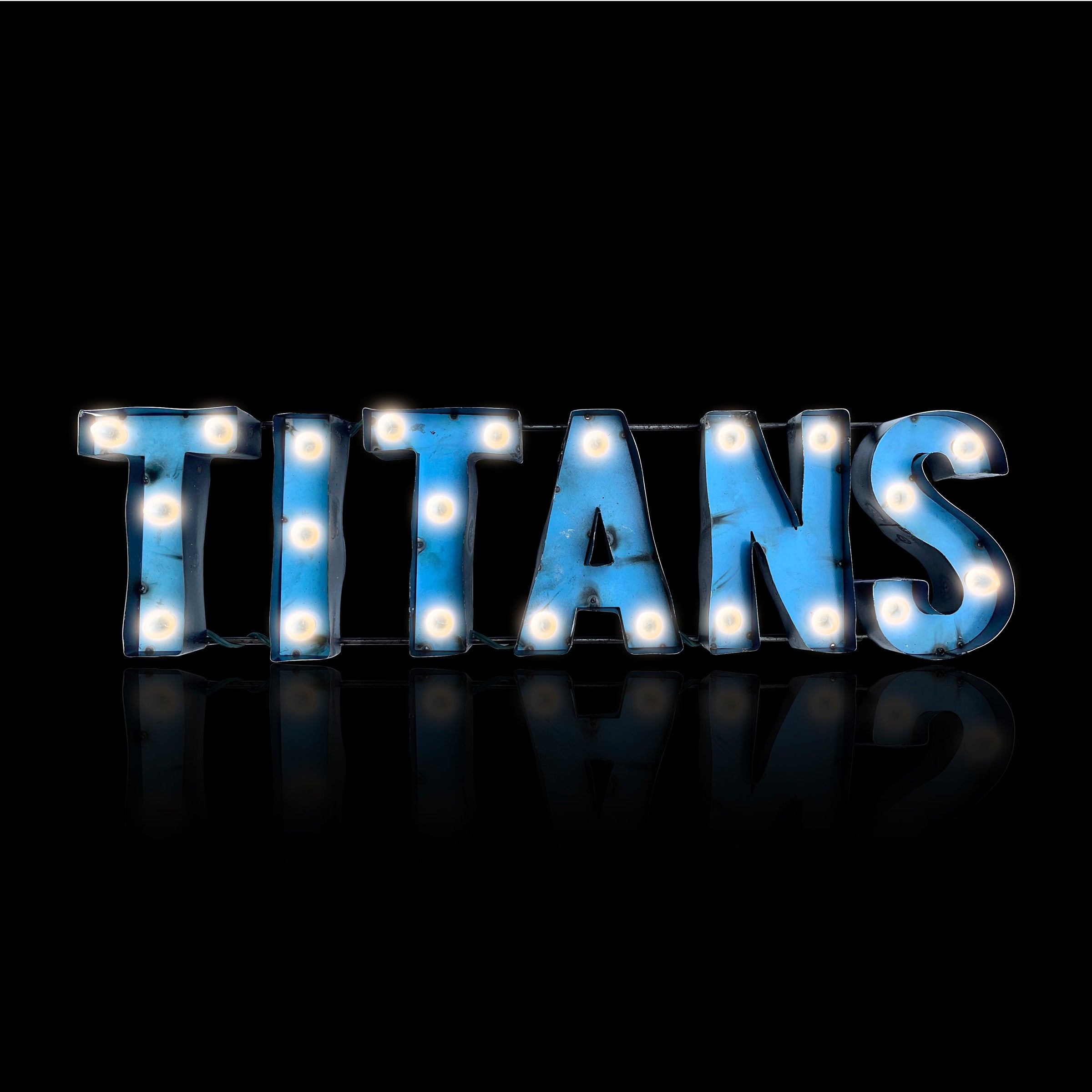 Tennesse Titans Lighted Recycled Metal Sign