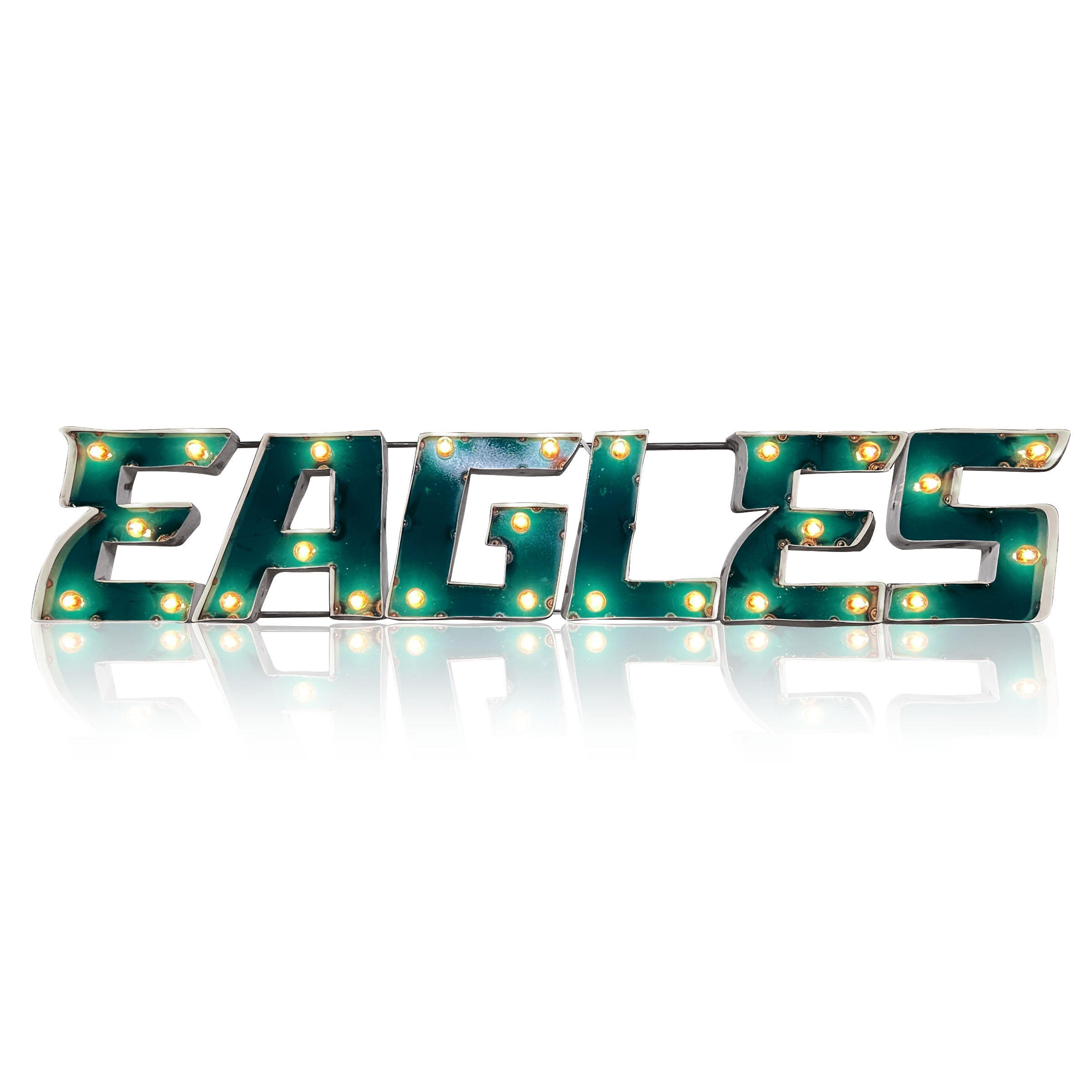 Philidelphia Eagles Lighted Recycled Metal Sign