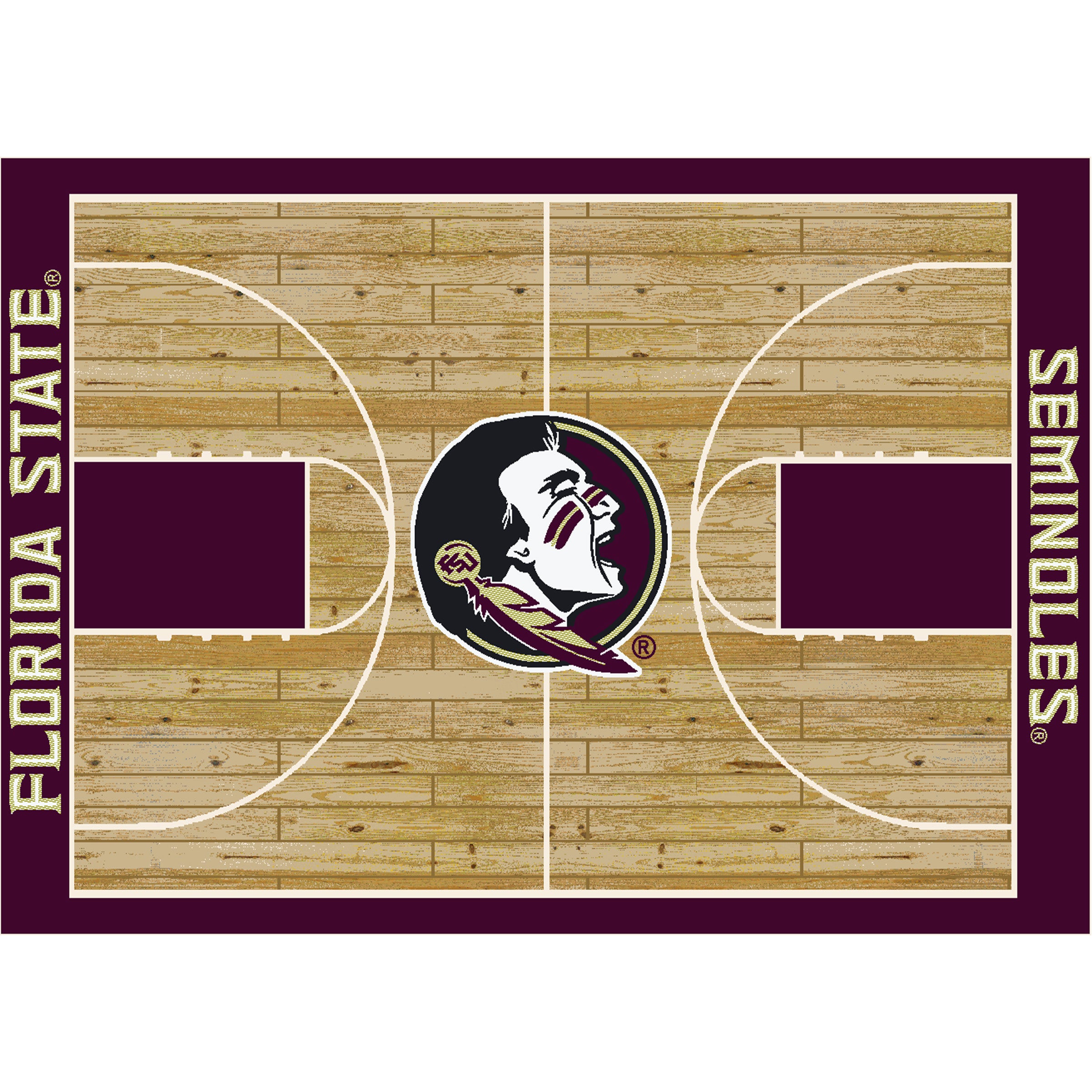 Florida State University 4x6 Courtside Rug