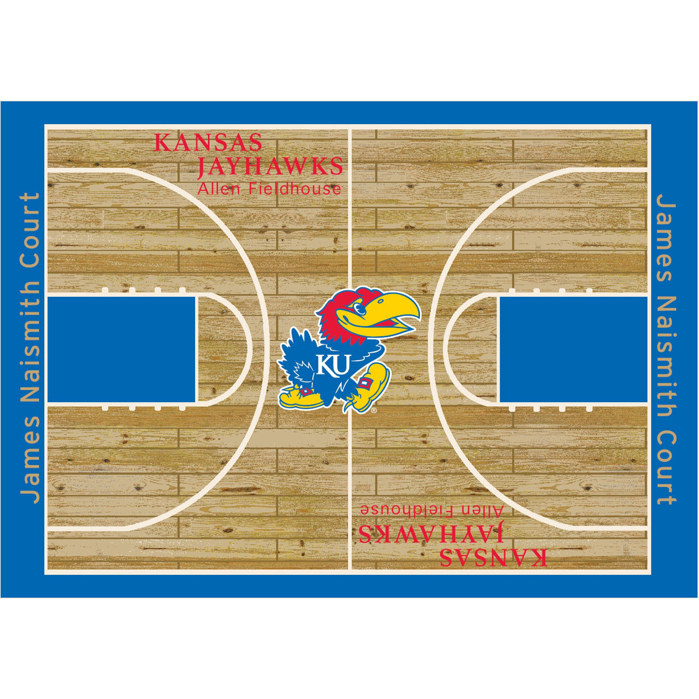 University Of Kansas 4x6 Courtside Rug