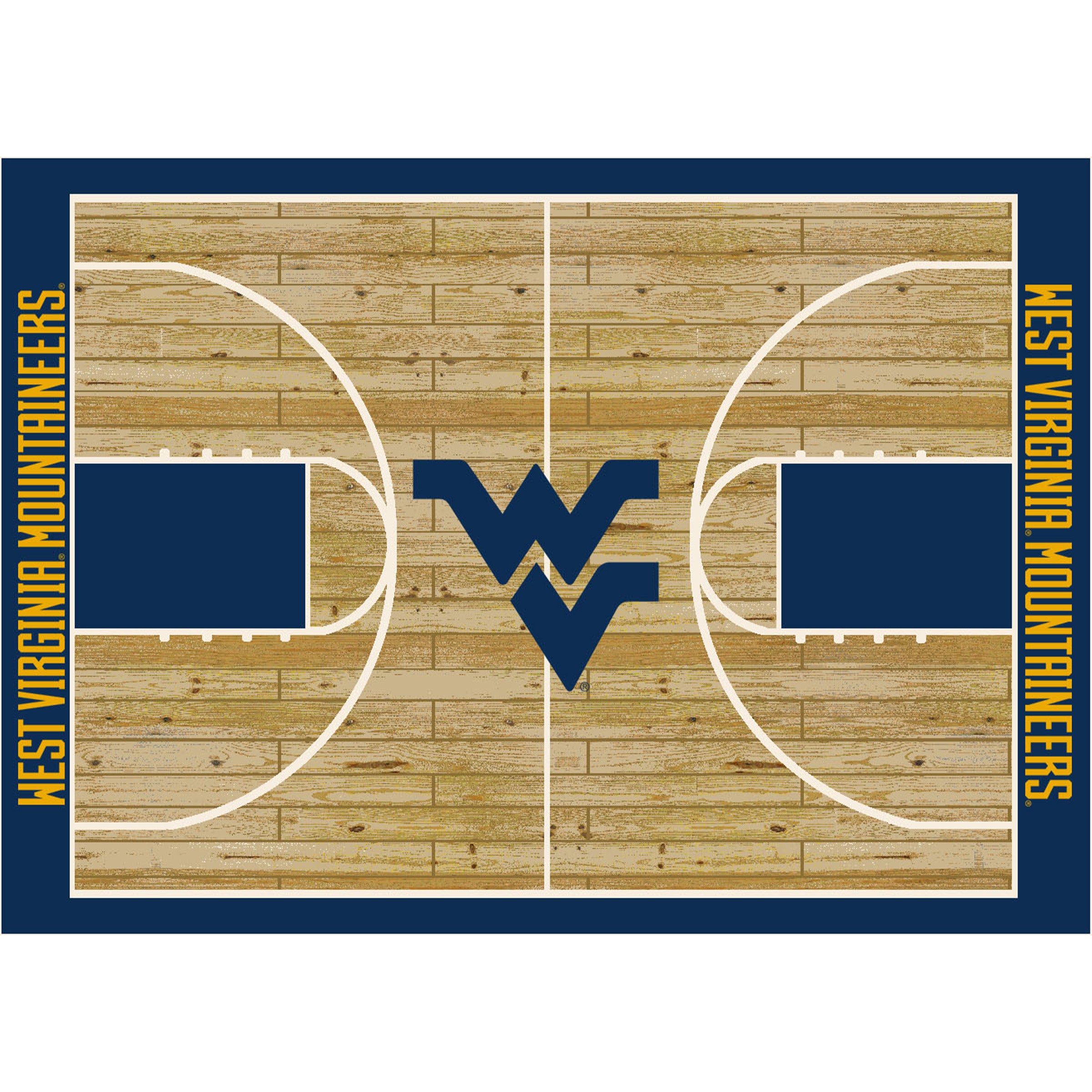 West Virginia University  4x6 Courtside Rug