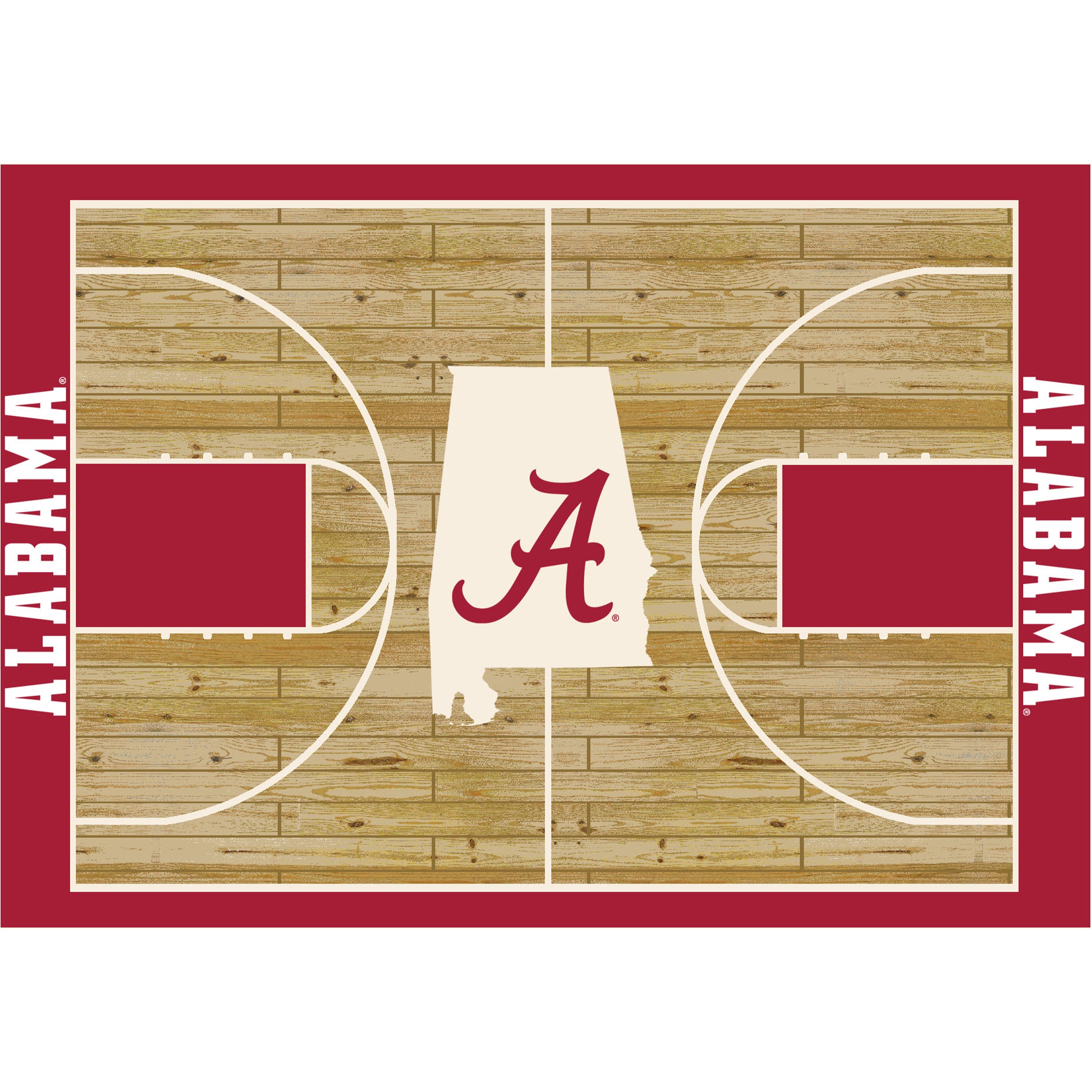 University Of Alabama 6x8 Courtside Rug