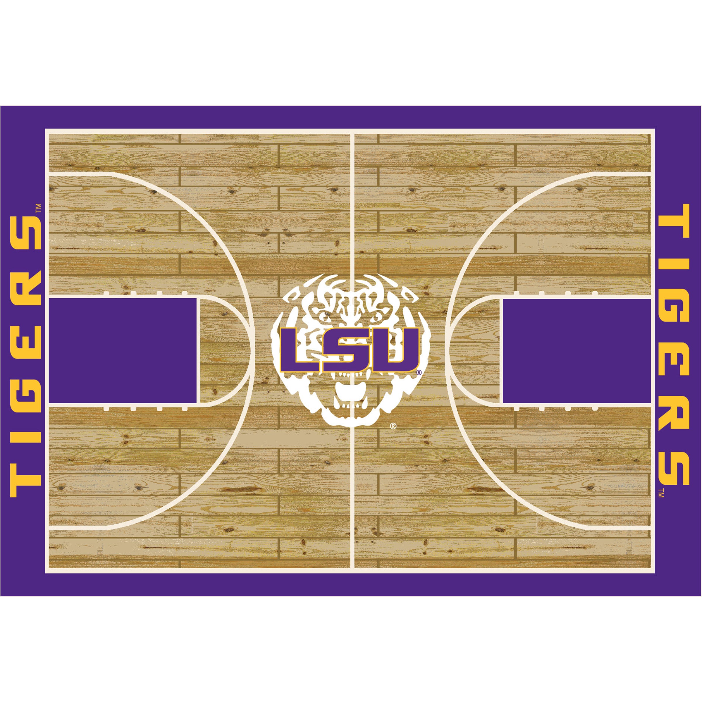 Louisiana State University 6x8 Courtside Rug