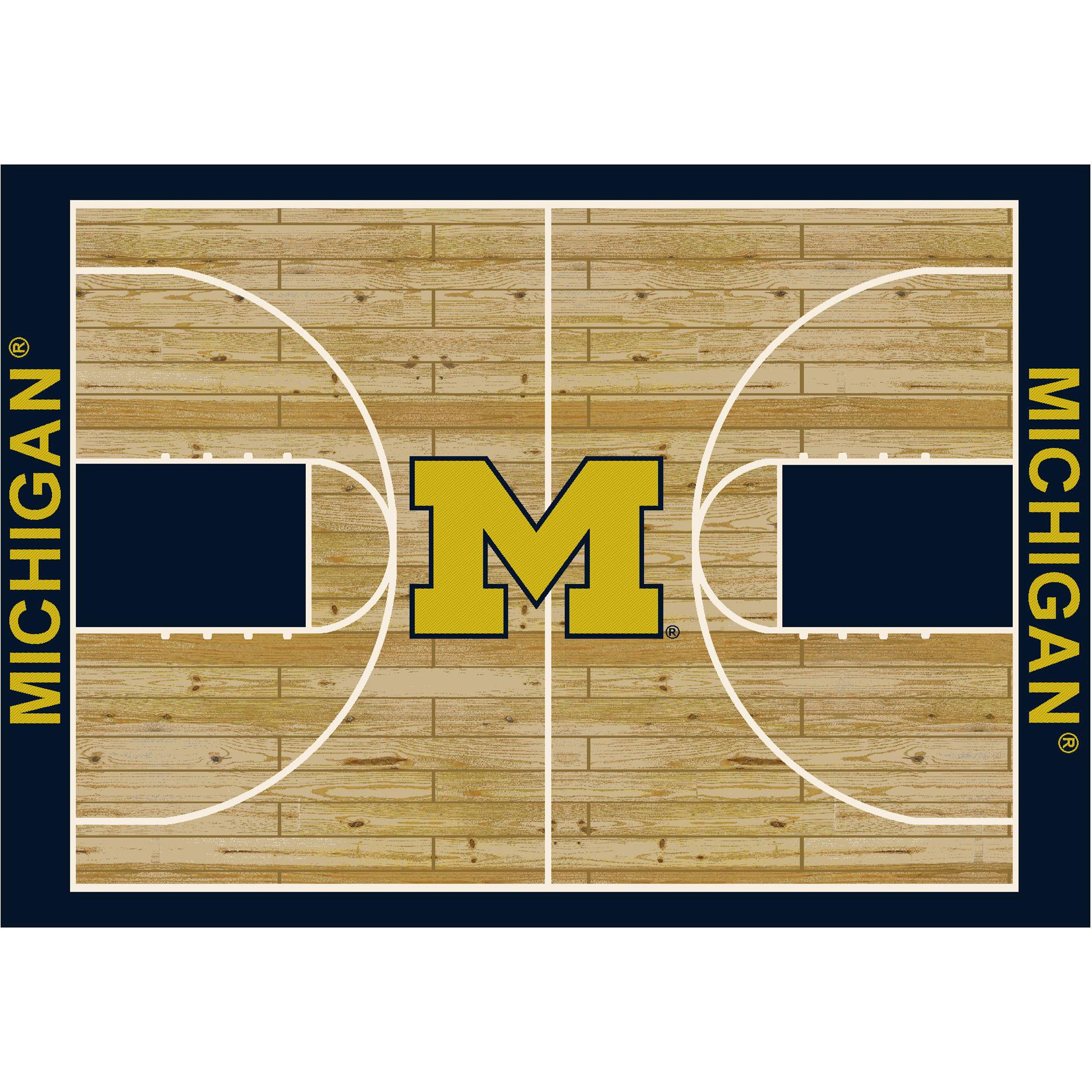 University Of Michigan 6x8 Courtside Rug