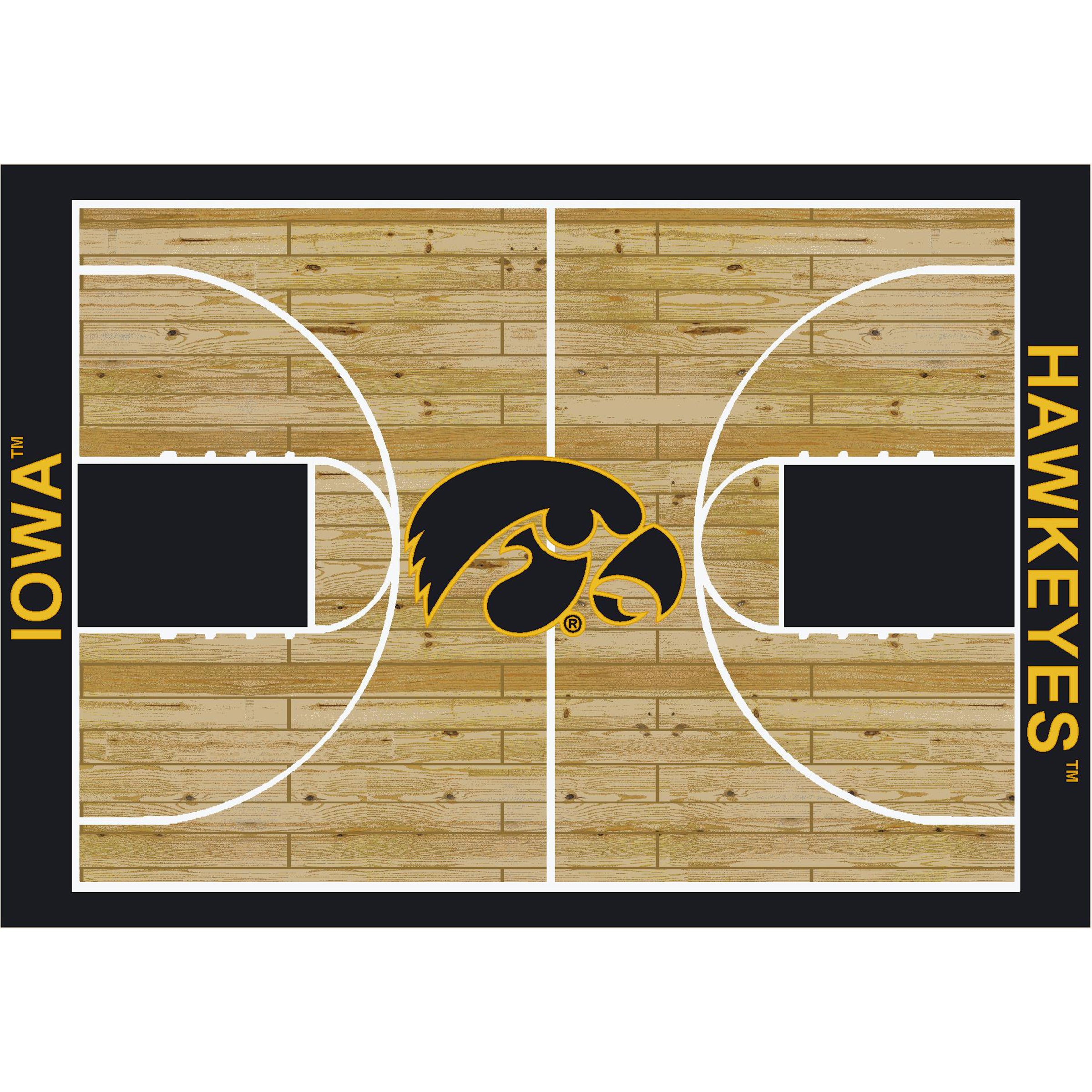 University Of Iowa 6x8 Courtside Rug