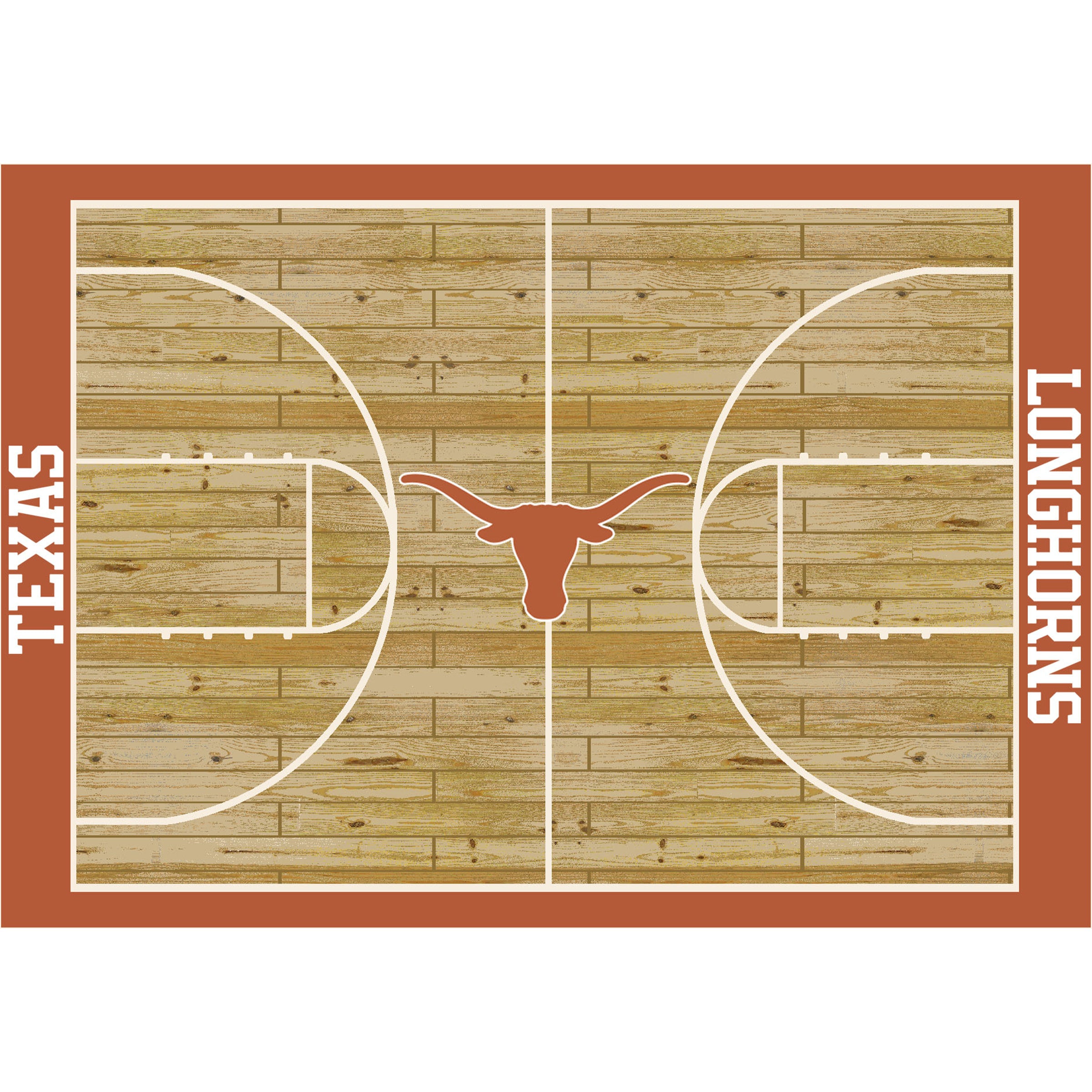 University of Texas 6x8 Courtside Rug