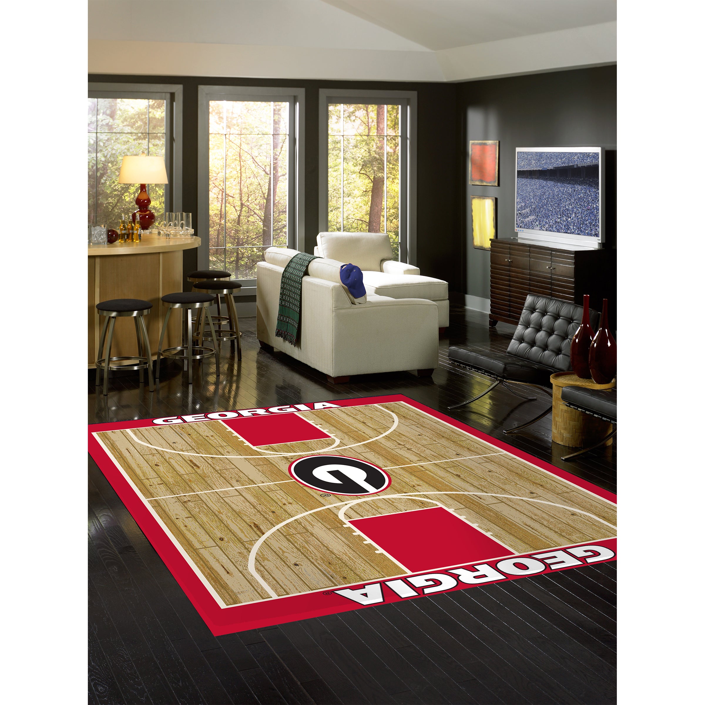 University Of Georgia 8x11 Courtside Rug