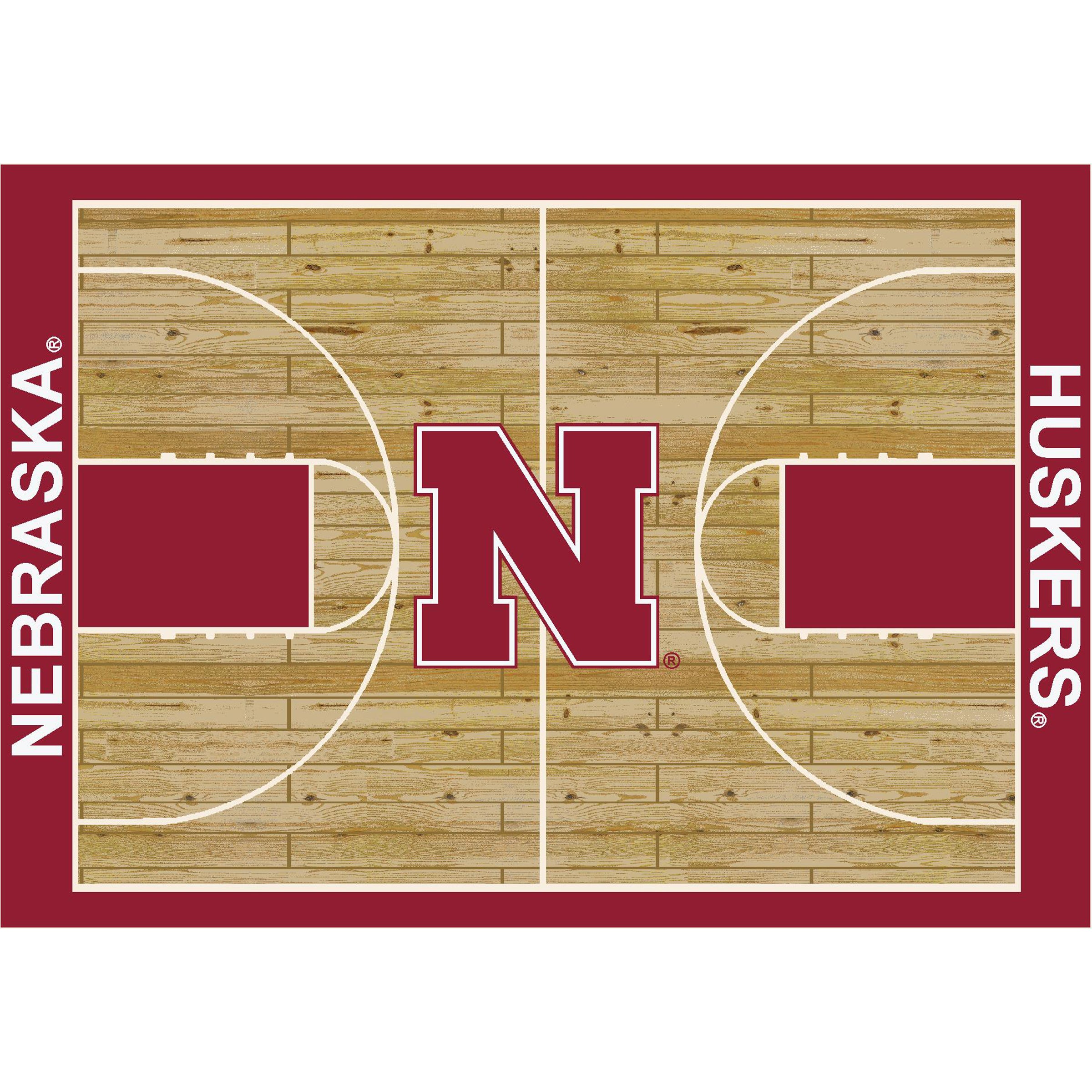 University Of Nebraska 8x11 Courtside Rug