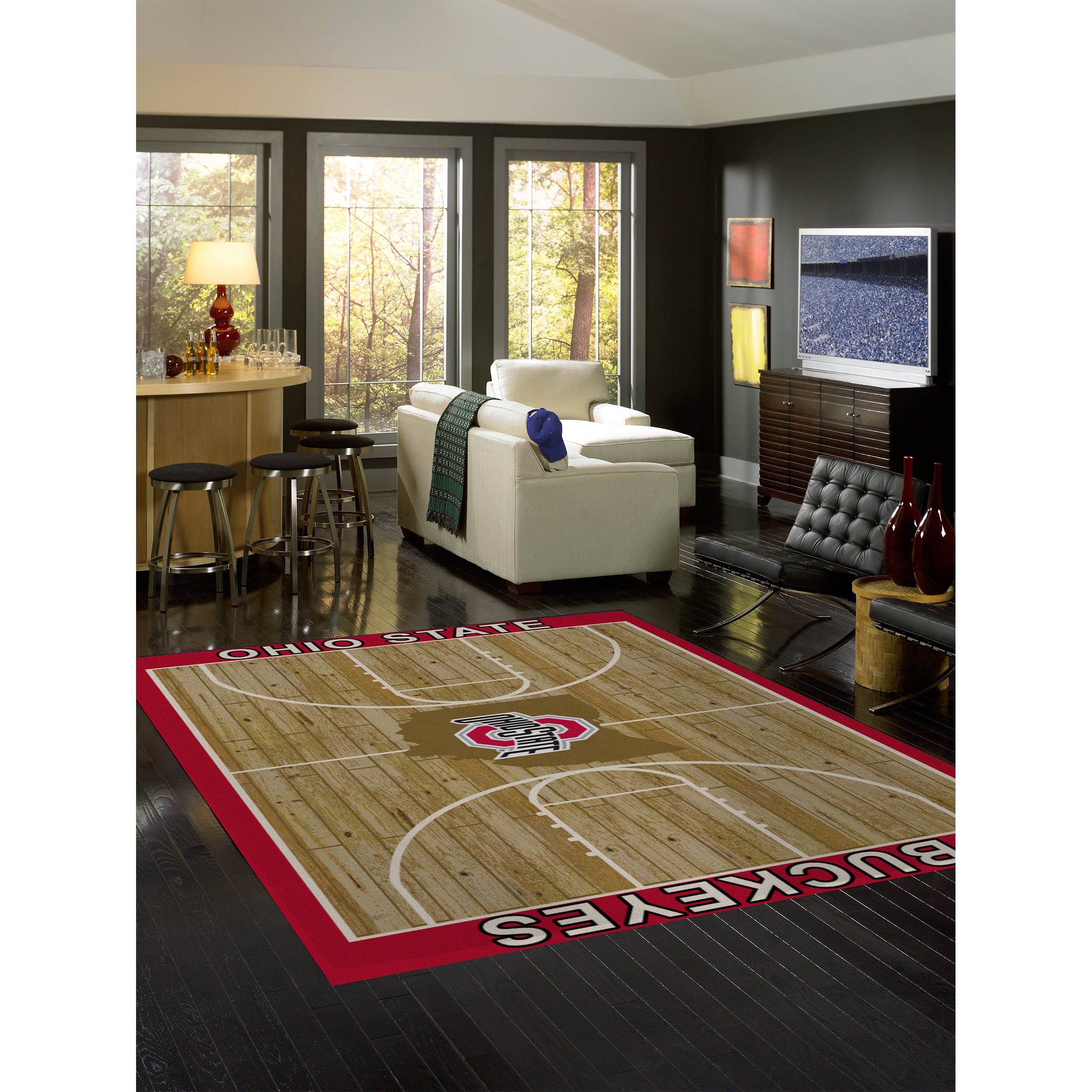 Ohio State 8x11 Courtside Rug