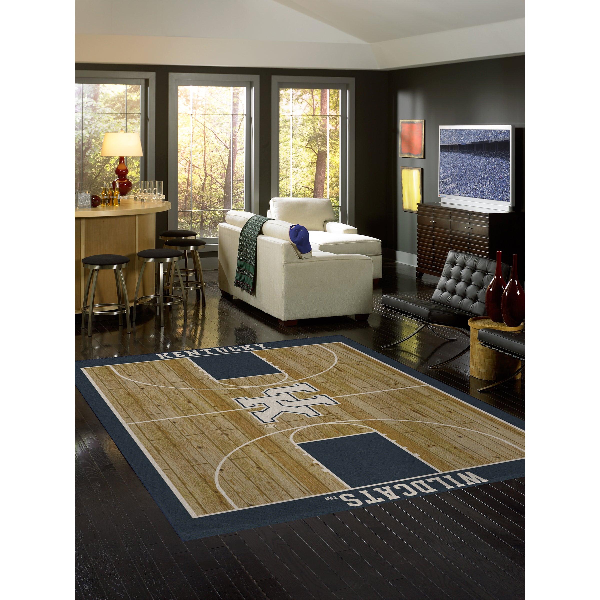 University Of Kentucky 8x11 Courtside Rug