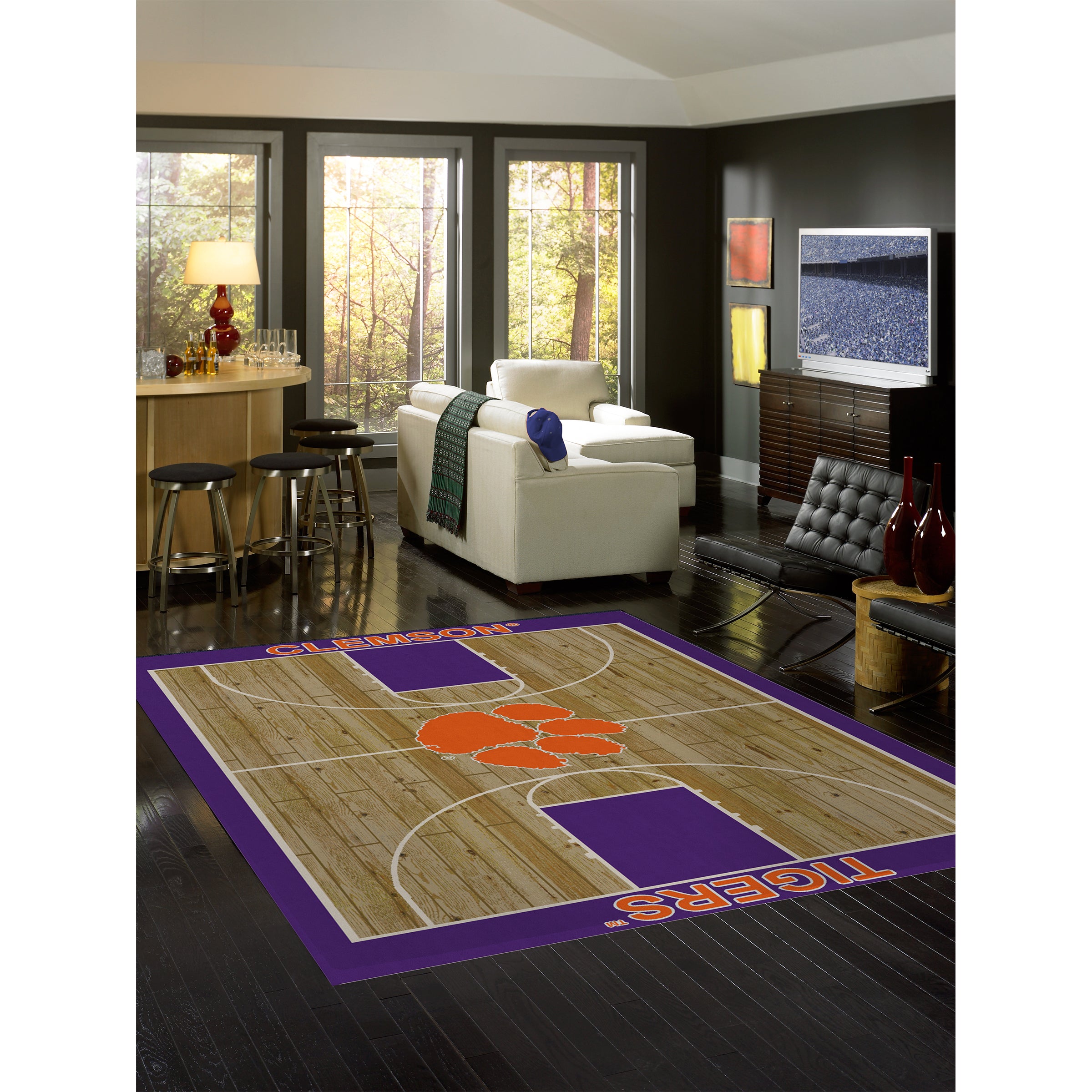 Clemson University 8x11 Courtside Rug