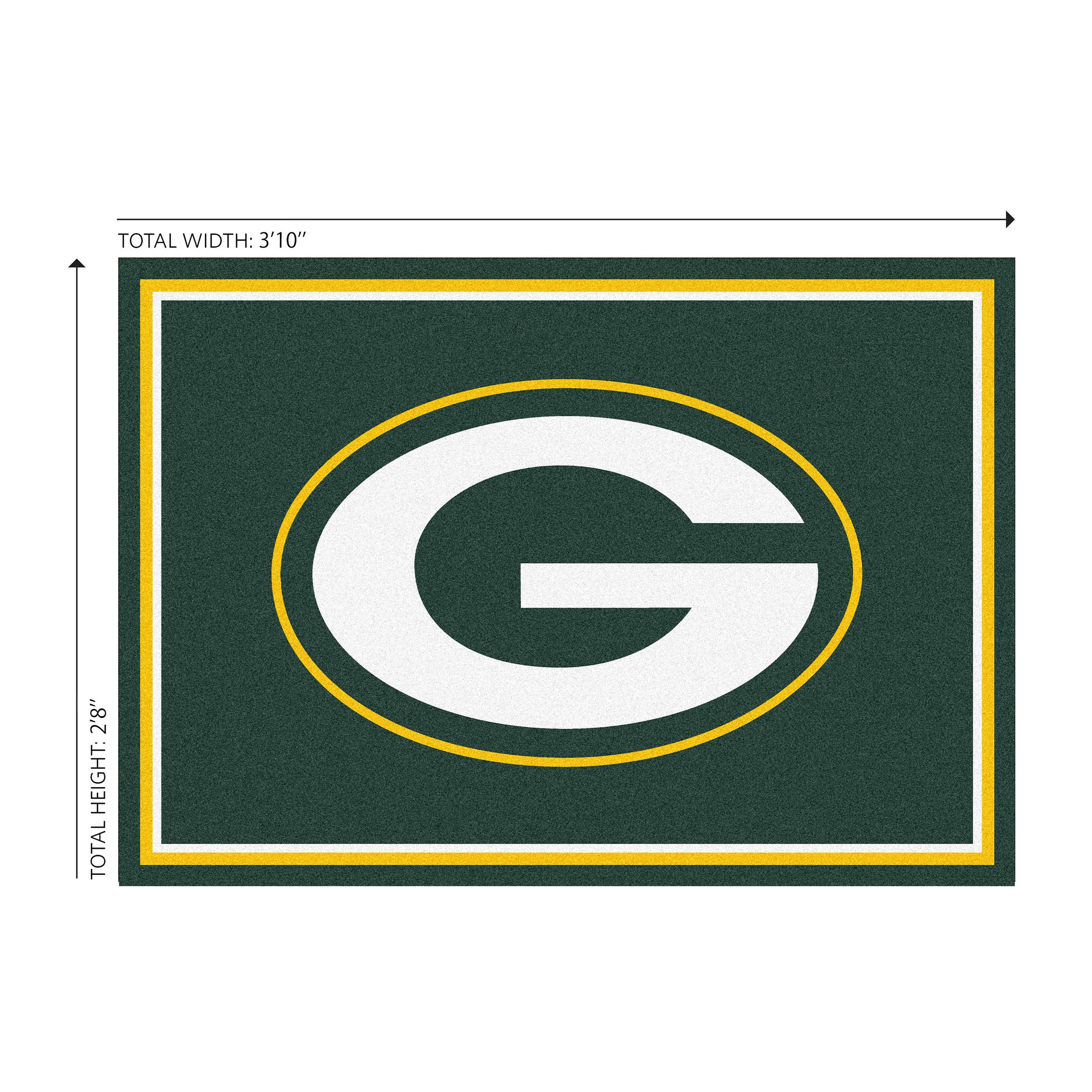 Green Bay Packers 3x4  Area  Rug