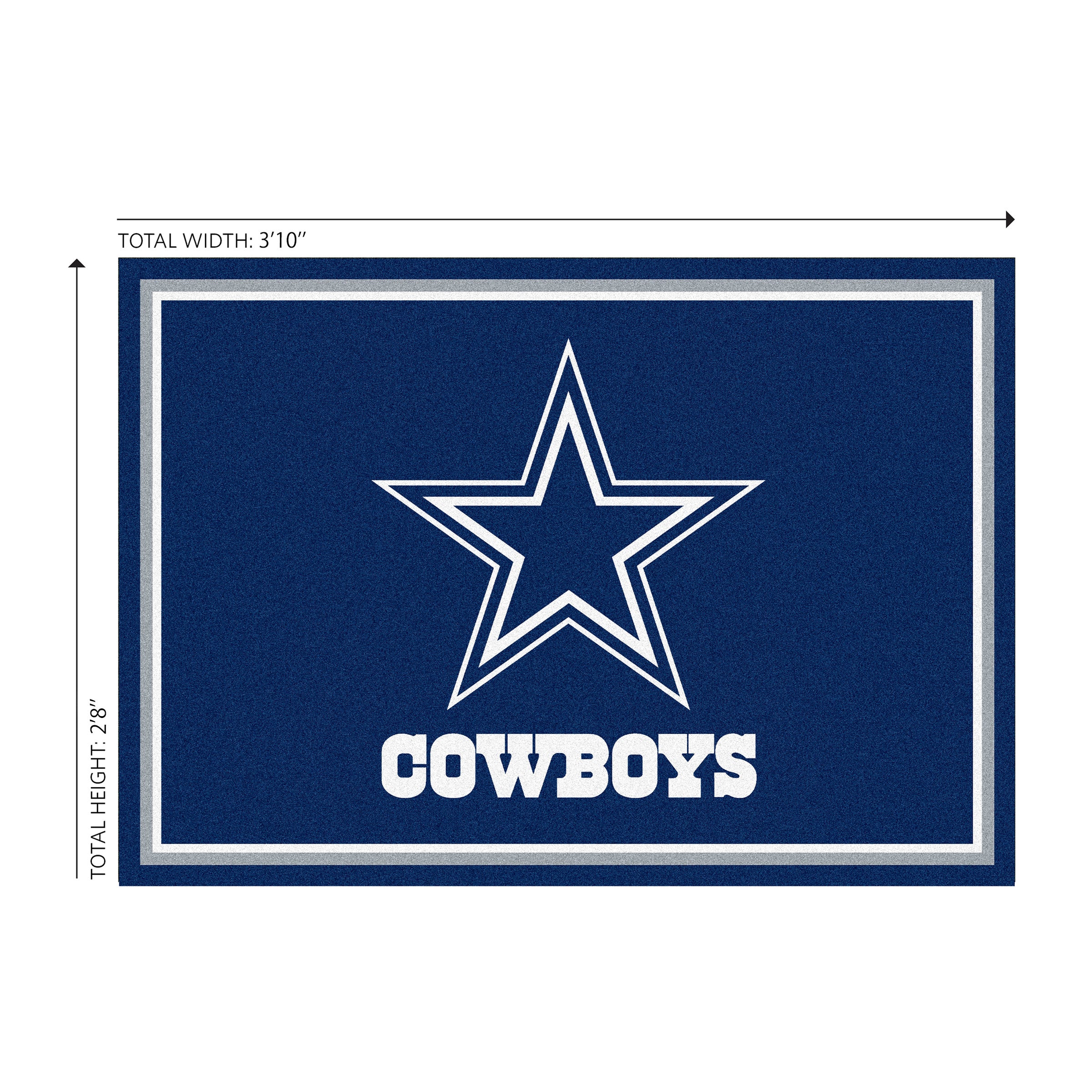 Dallas Cowboys 3x4  Area Rug