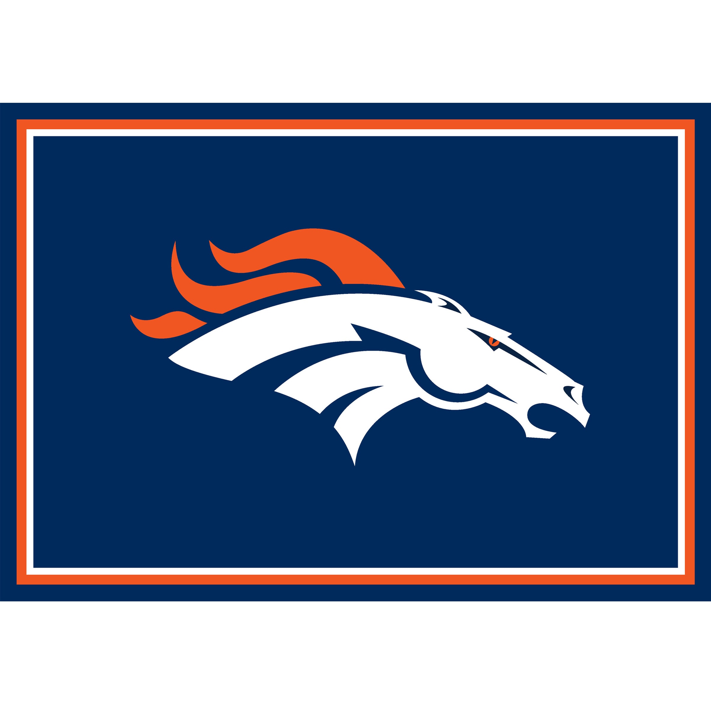 Denver Broncos 3x4  Area  Rug