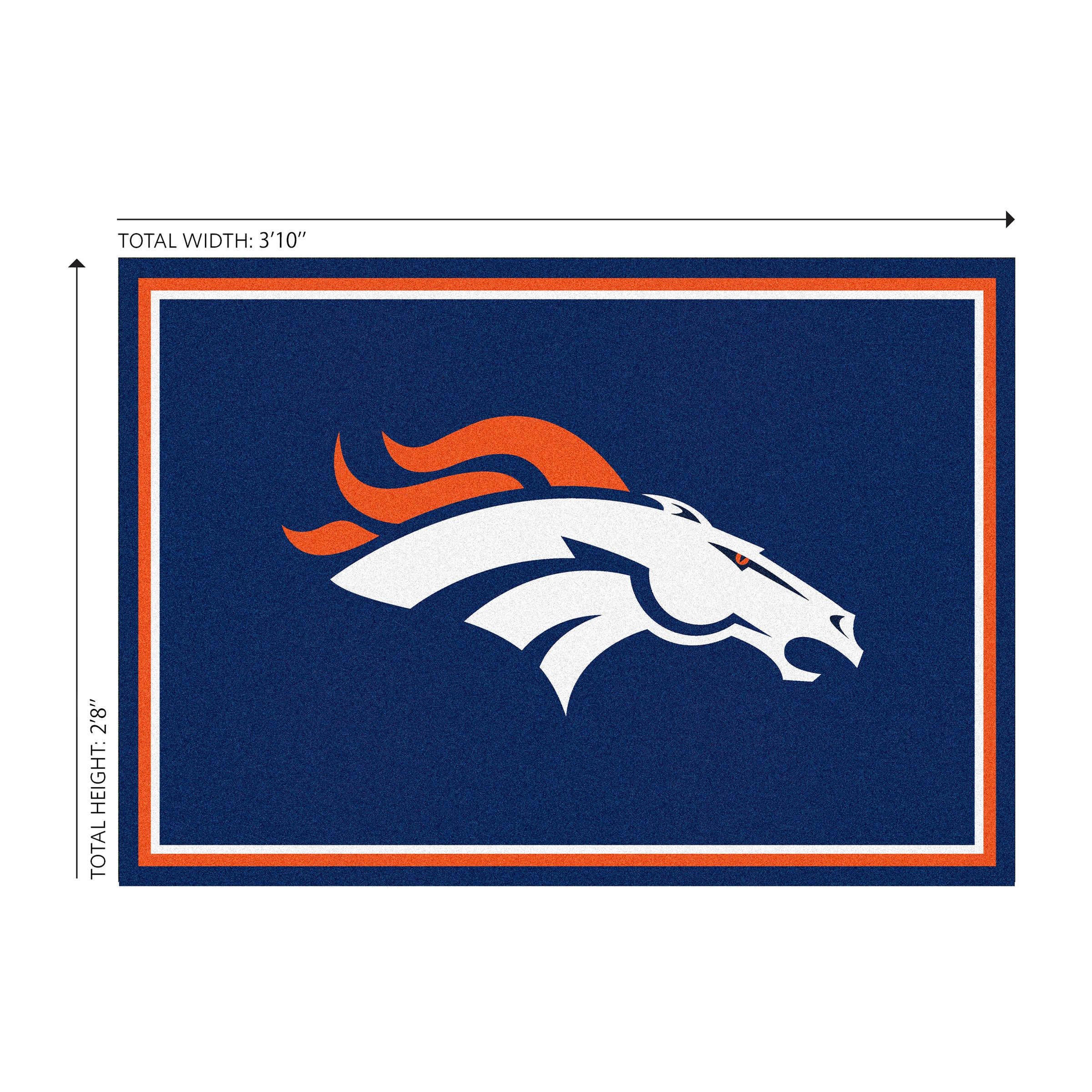 Denver Broncos 3x4  Area  Rug