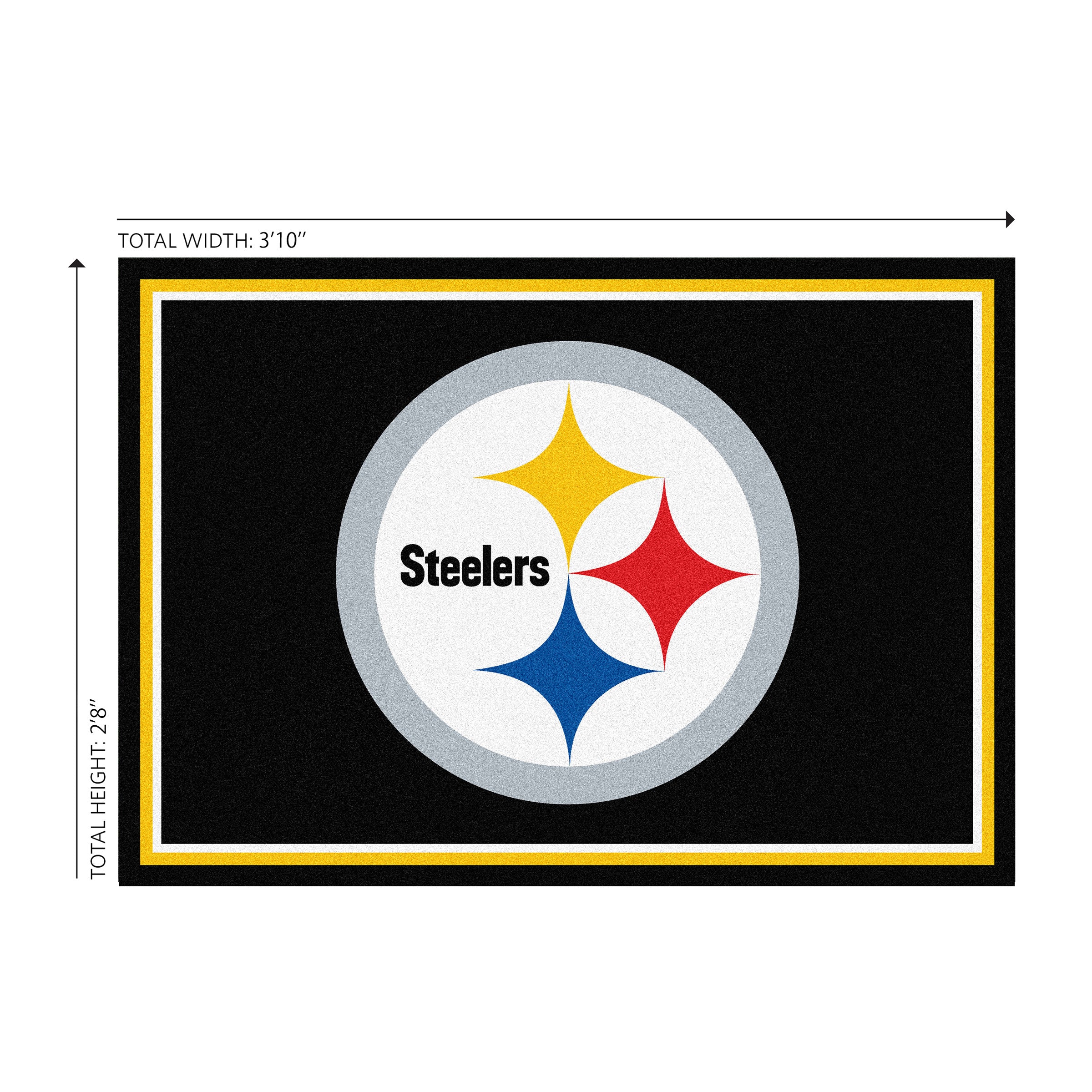 Pittsburgh Steelers 3x4  Area  Rug