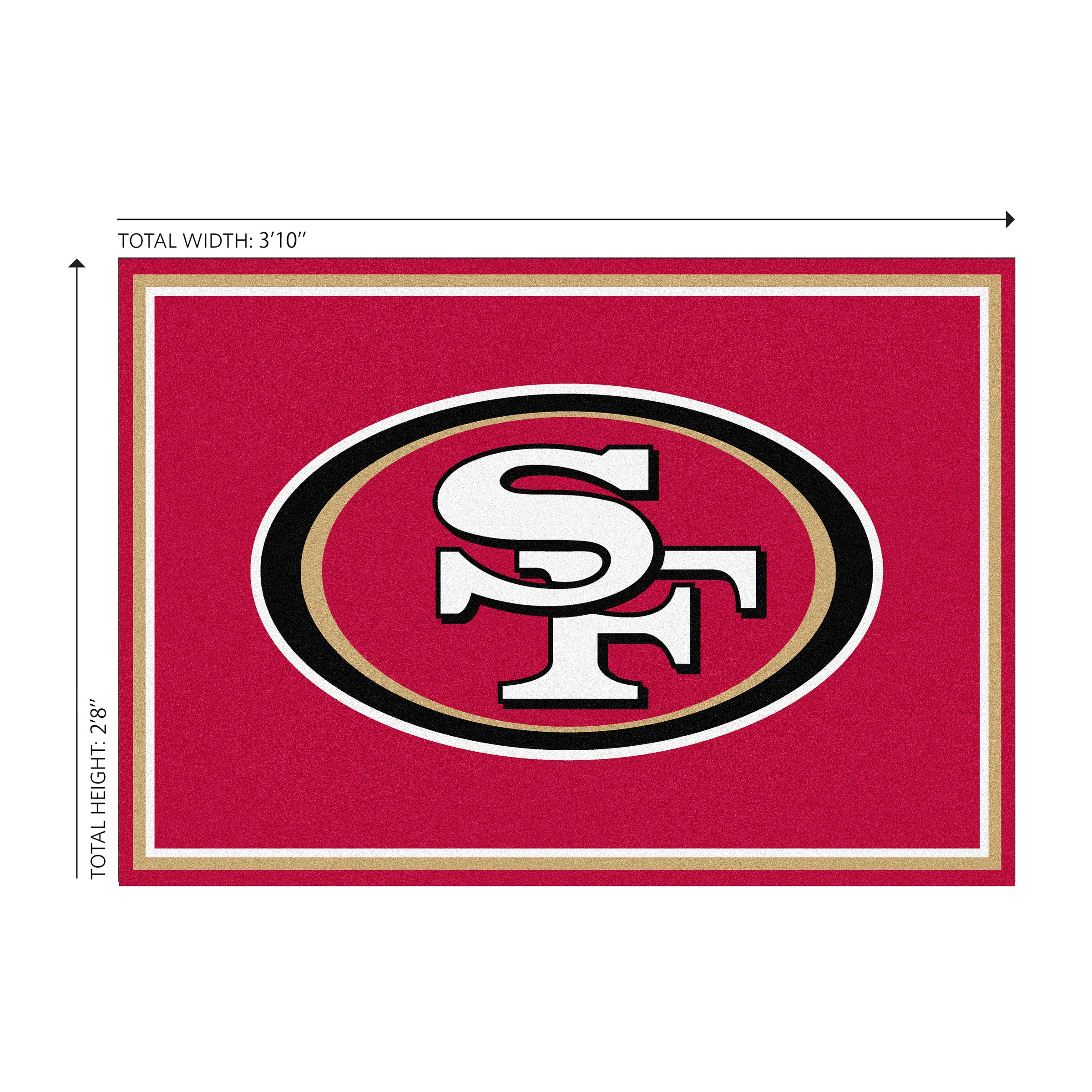 San Francisco 49ers 3x4  Area  Rug