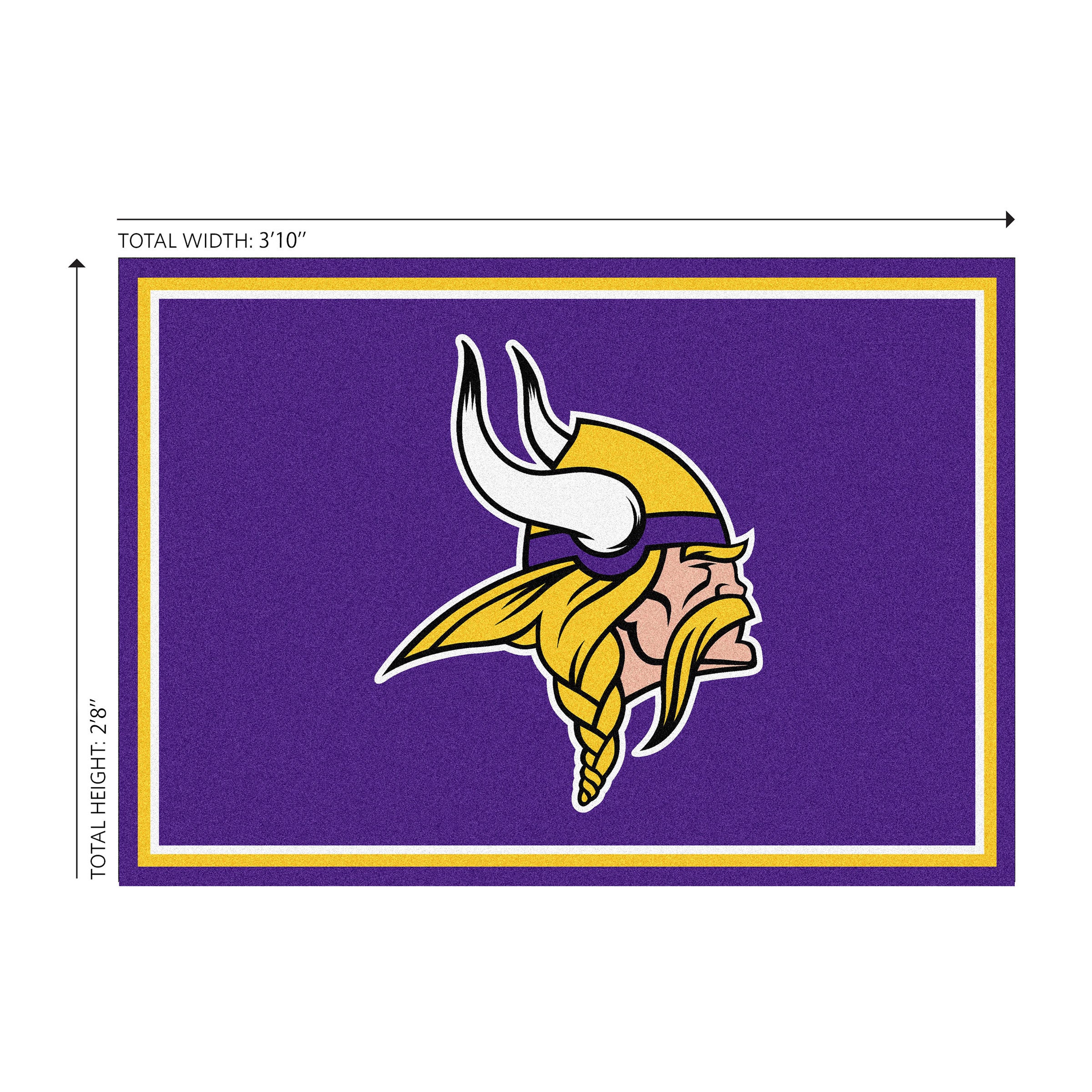 Minnesota Vikings 3x4  Area  Rug