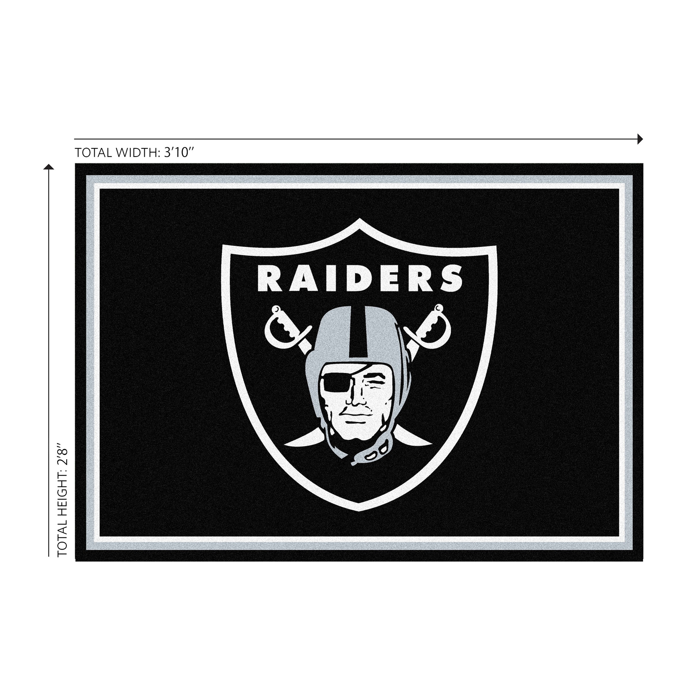 Las Vegas Raiders 3x4 Area Rug