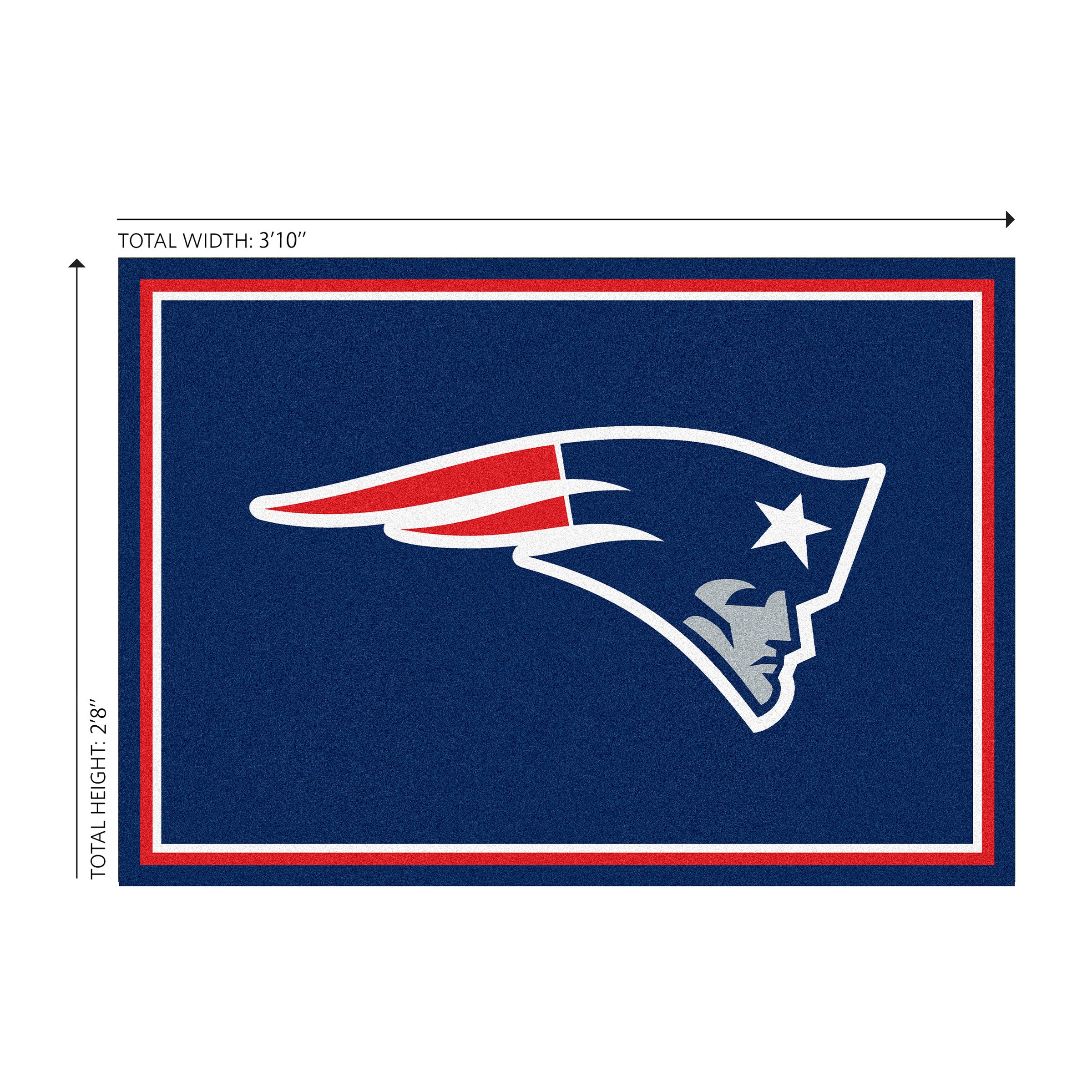 New England Patriots 3x4  Area  Rug