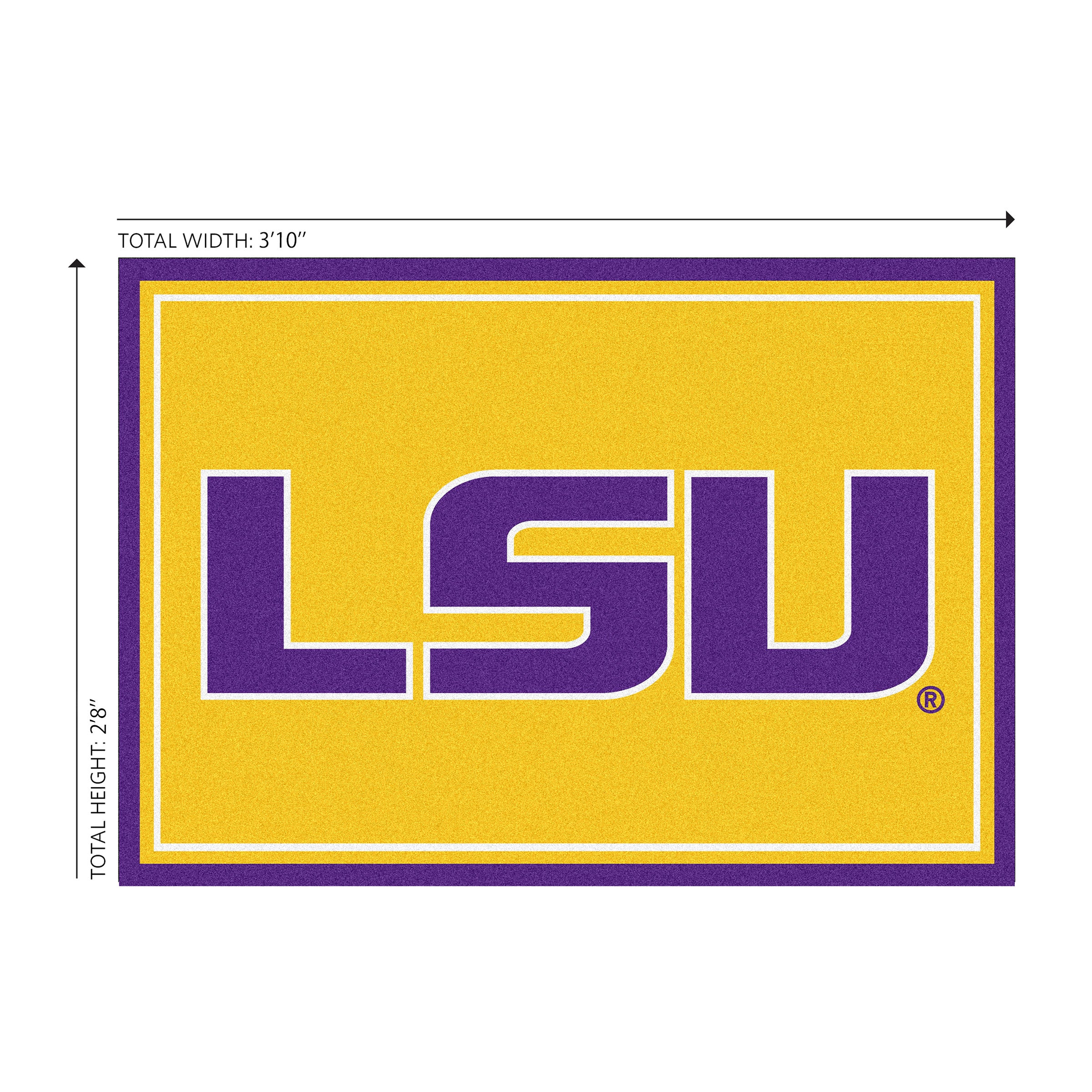 Louisiana State University 3x4  Area  Rug