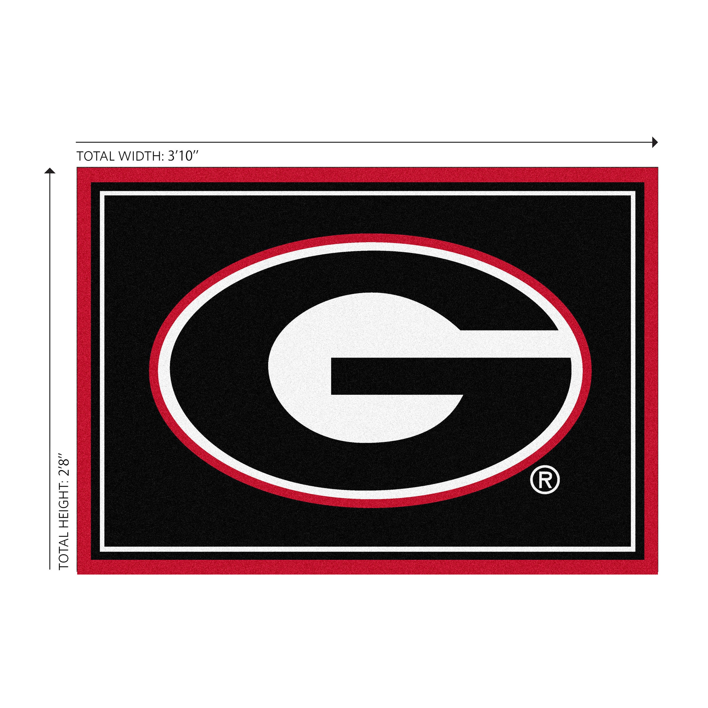 University Of Georgia 3x4  Area  Rug