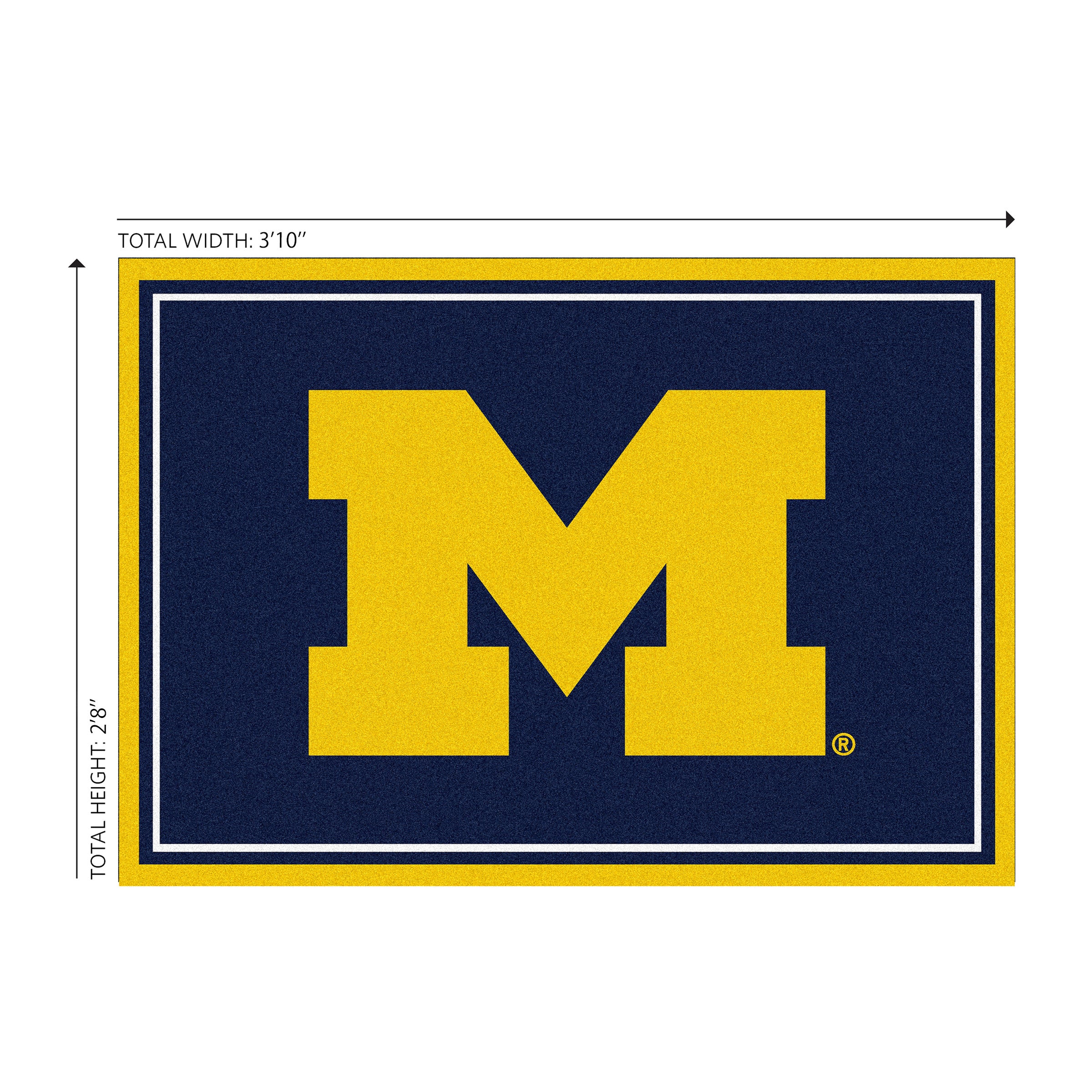 University Of Michigan 3x4  Area  Rug